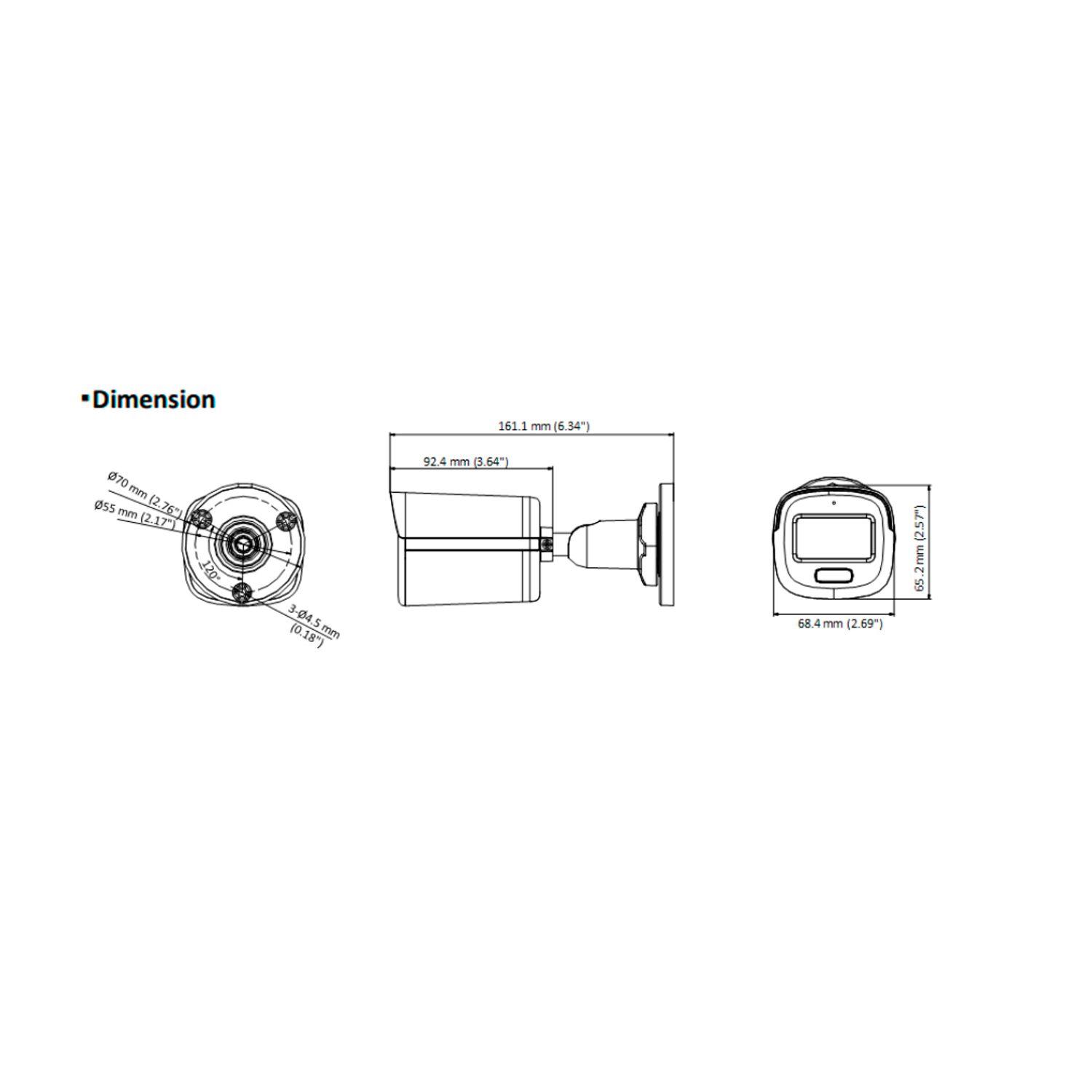 Camara de Seguridad Analoga Bala Hikvision ColorVu 3K Audio-3
