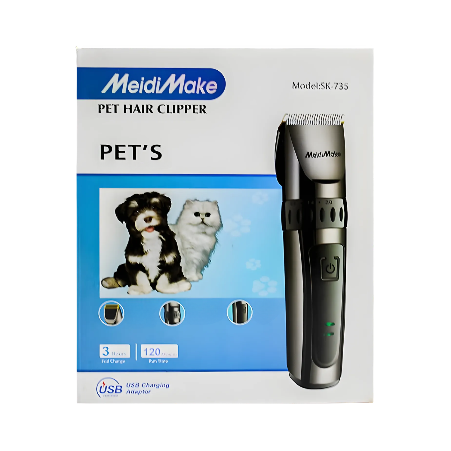 Maquina Corta Pelo Mascotas MeidiMake SK-735 Inalambrica-3
