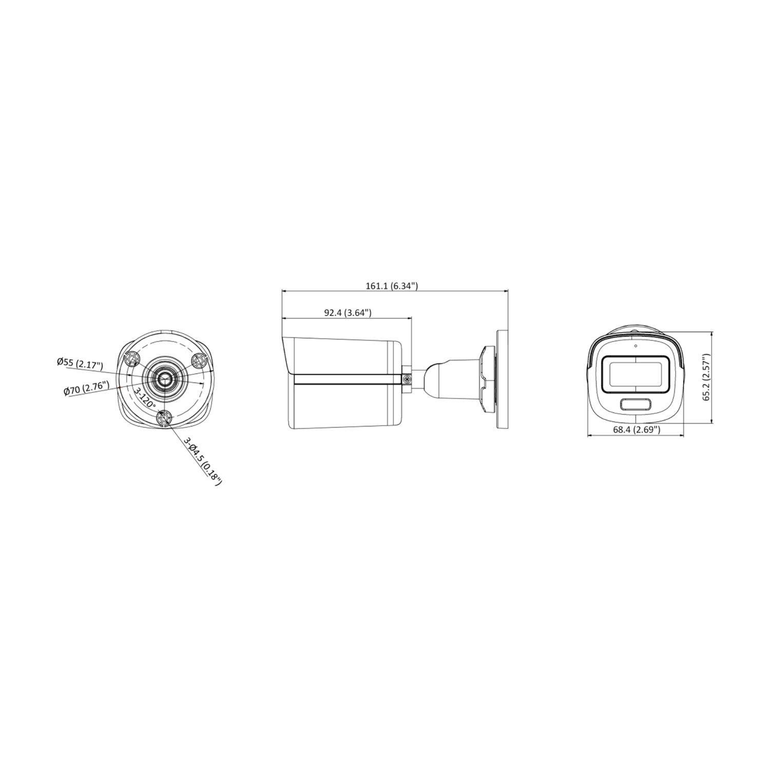 Camara MiniBala Hikvision Smart Hybrid Light 3K ColorVu IP67-3