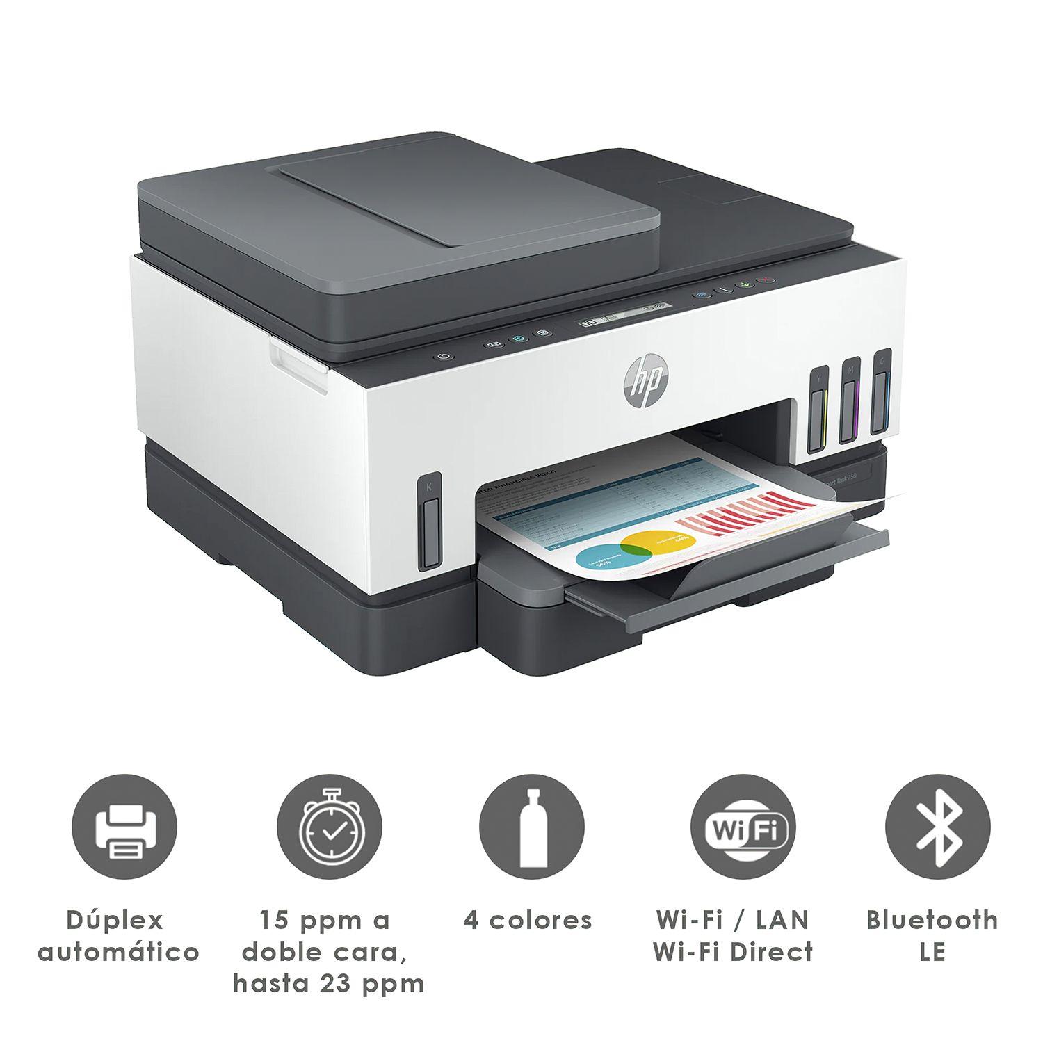 Impresora HP Multifuncional Smart Tank 750 WIFI USB Duplex-6