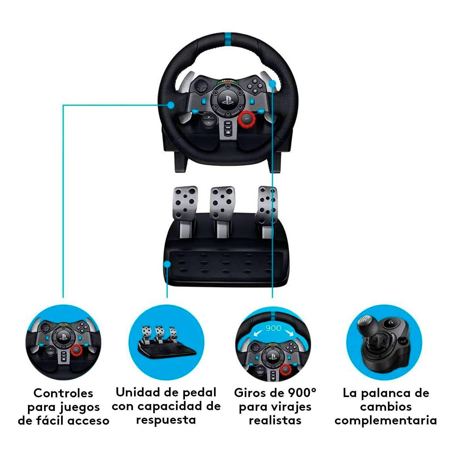 Volante de Carreras Logitech Gaming G29 PS5 PS4 PS3 Driving Force Racing [ 941-000111 ]-3