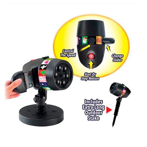 Foco Proyector Luz Led 12 Motivos Rotación Navidad [ P89 ]-3