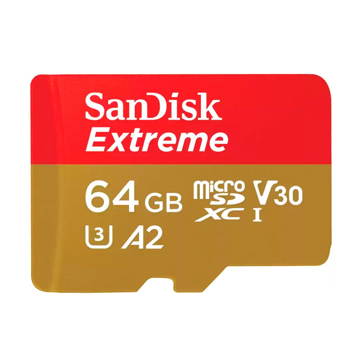 Tarjeta de Memoria MicroSD SanDisk 64GB + Adaptador 170MB/s-1