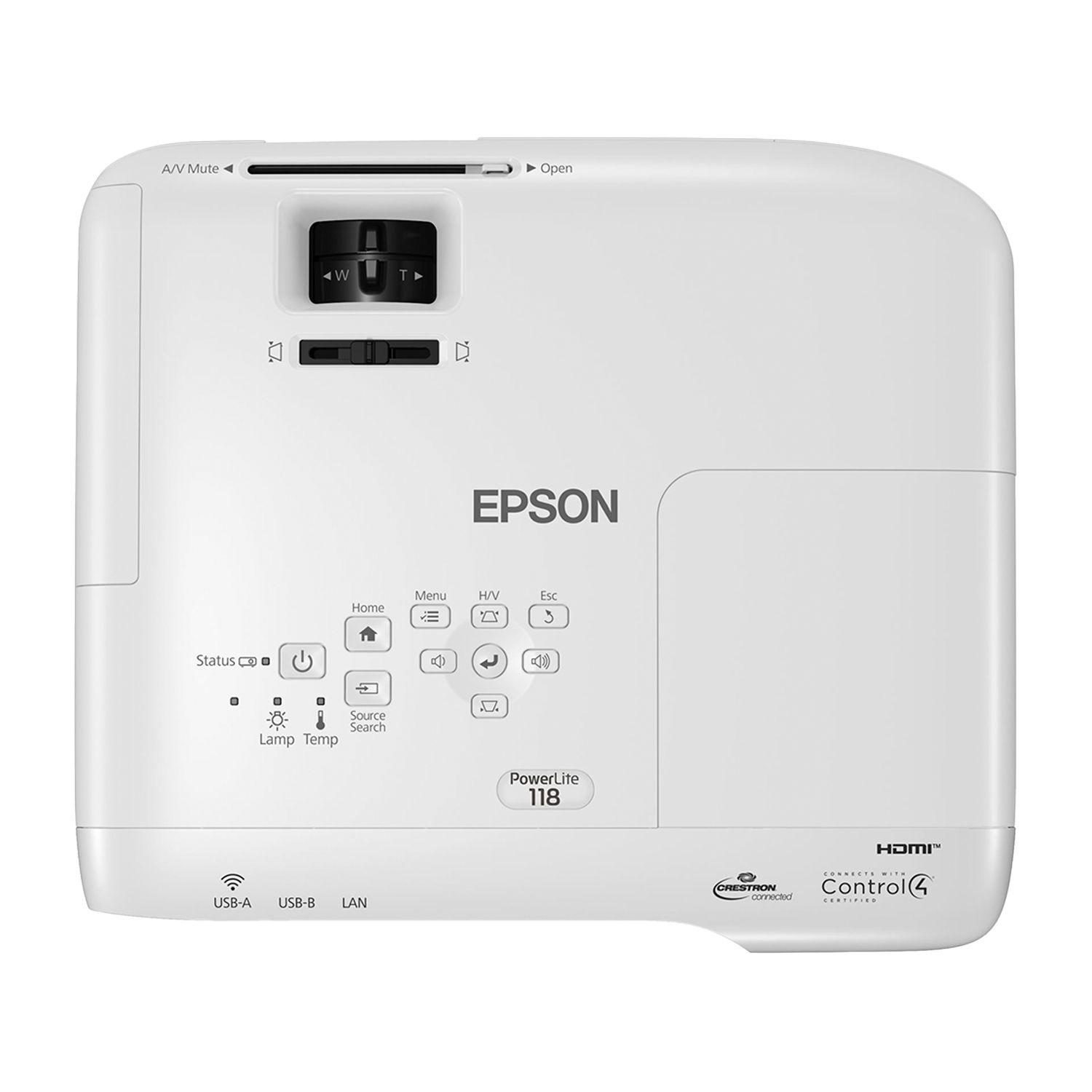 Proyector LED Epson PowerLite 118 3LCD XGA 3800 Lumenes HDMI-4