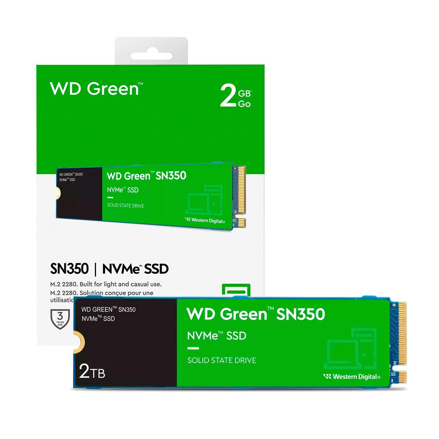 Disco Solido SSD Interno WD Green SN350 2TB PCIe3.1 M.2 2280-0