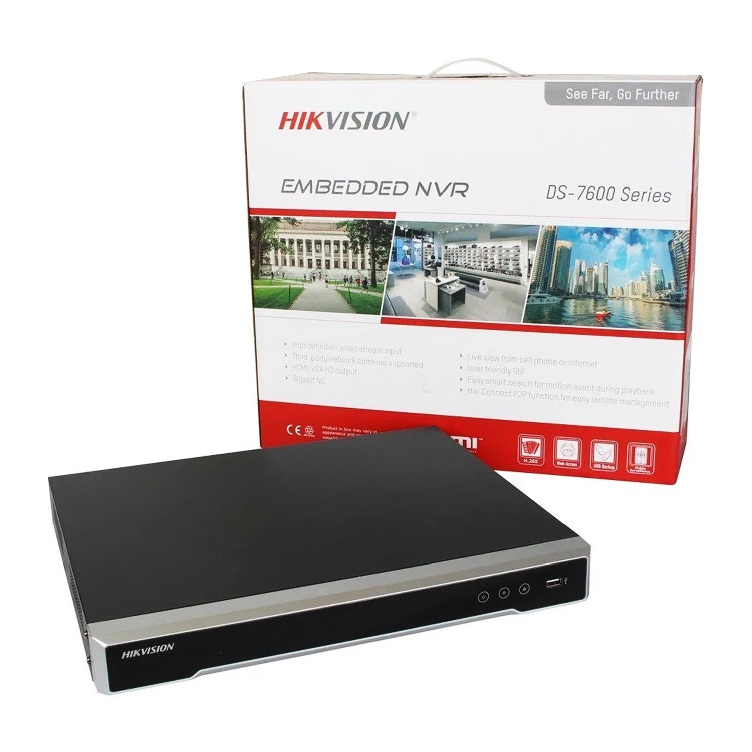NVR 8 Canales Hikvision DS-7608NI-Q2/8P Ethernet y Wi-Fi-4