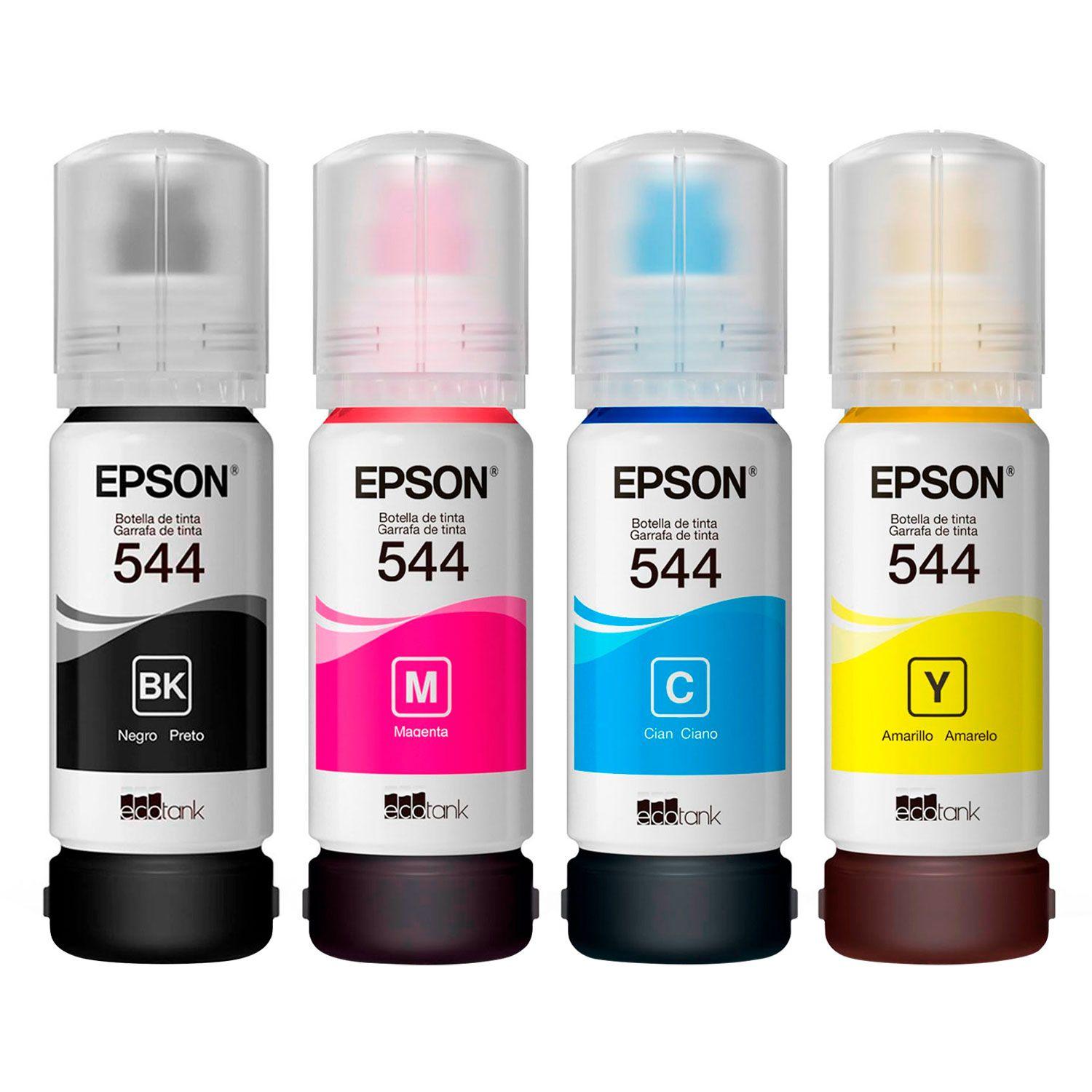Pack 4 Botellas de Tintas Epson Original T544 L3110 / L5190-0