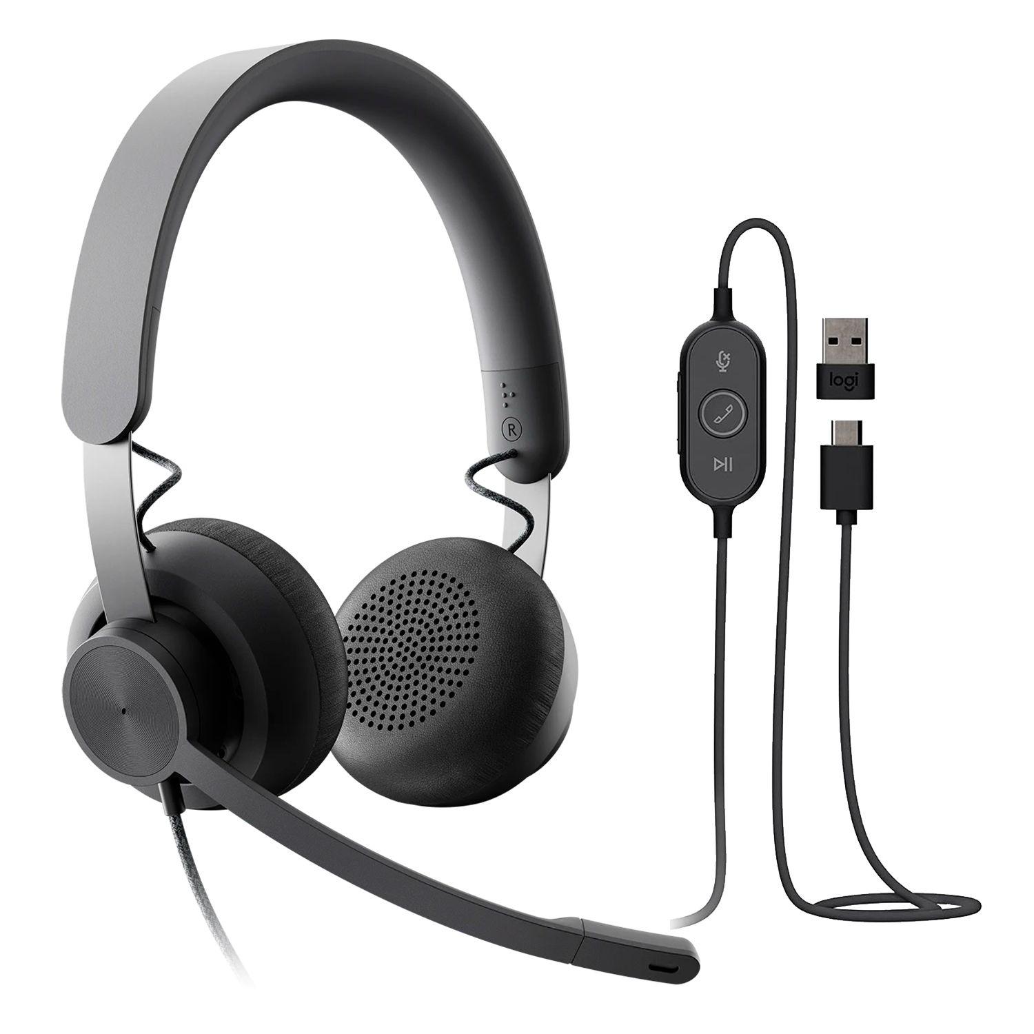 Audifonos Logitech Zone Wired On-ear Jack 3.5mm Mano Libre-0