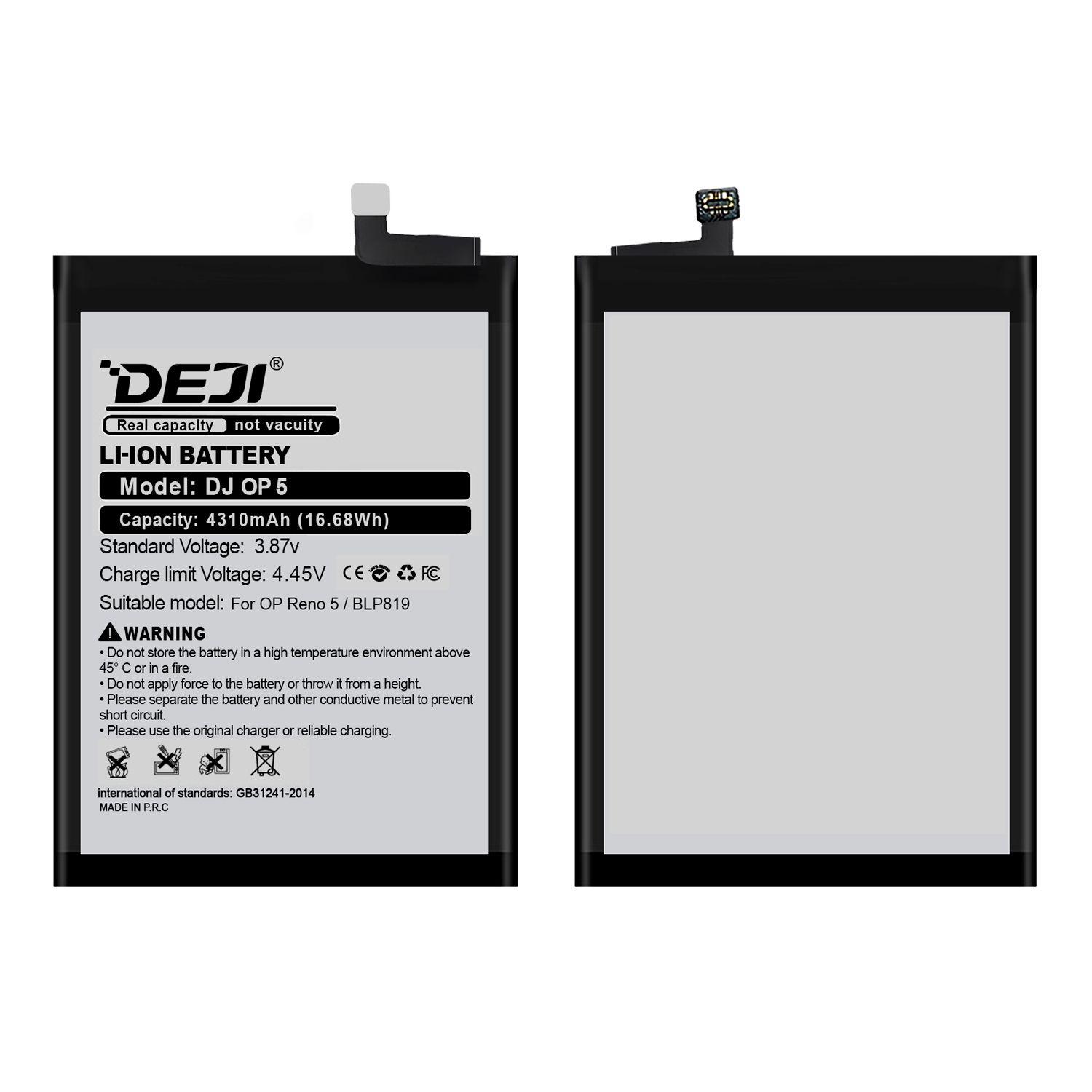 Bateria para Oppo Reno 5/5 Lite/5Z DEJI IC Original 4310mAh-3