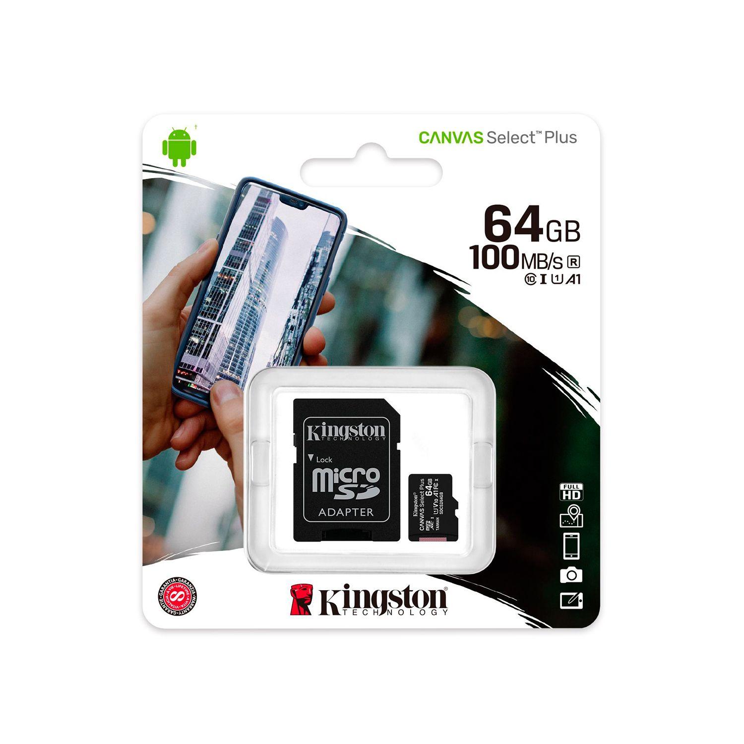 Memoria Microsdxc Kingston Canvas Select Plus 64GB 100MB/S [ SDCS2/64GB ]-2