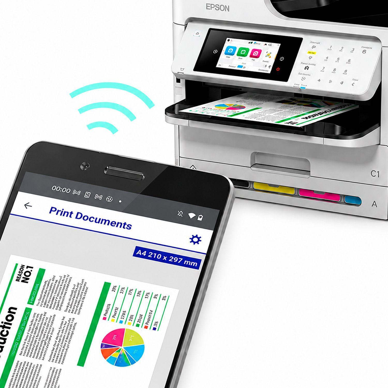 Impresora Multifuncional Epson Workforce Pro WF C5890 Duplex-9