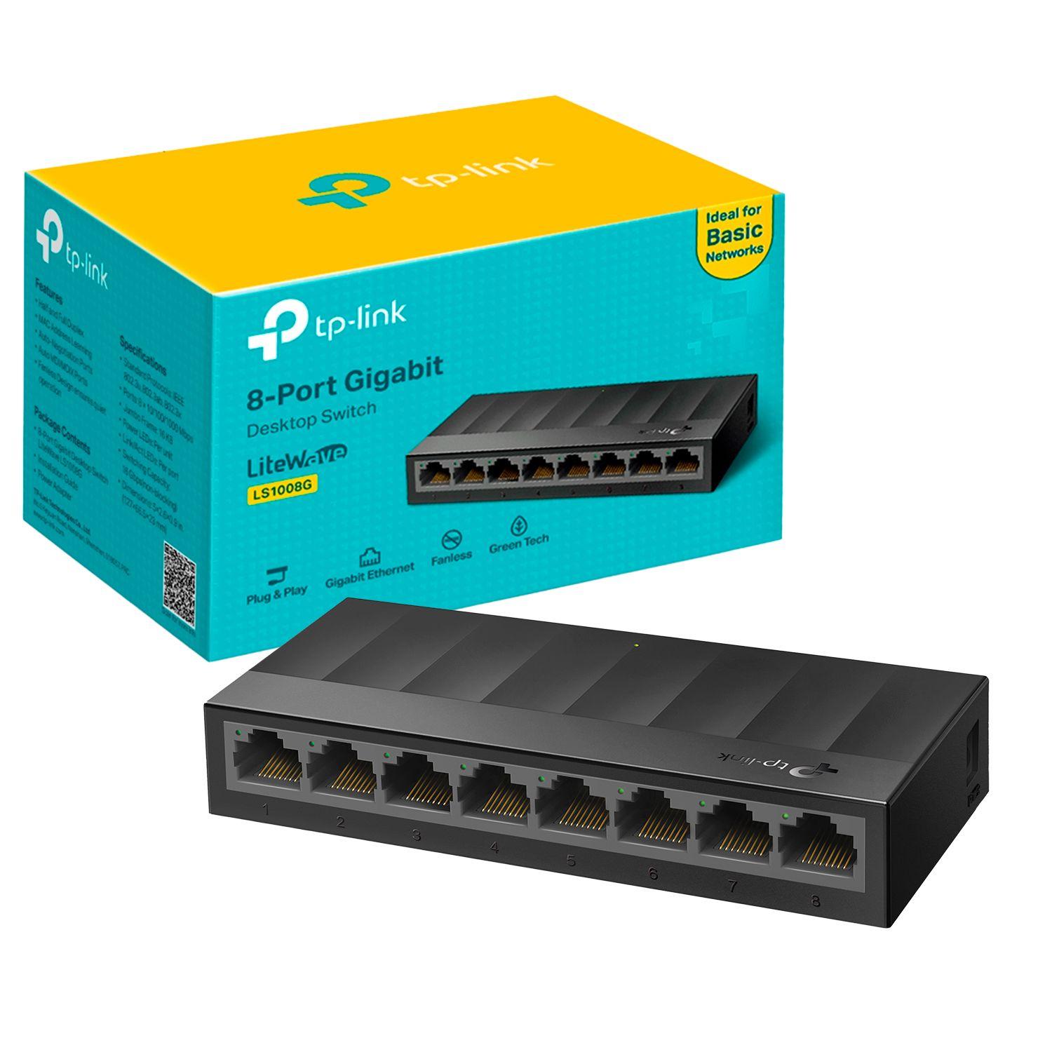Switch TP-Link LiteWave LS1008G 8-Port RJ45 10/100/1000Mbps-0