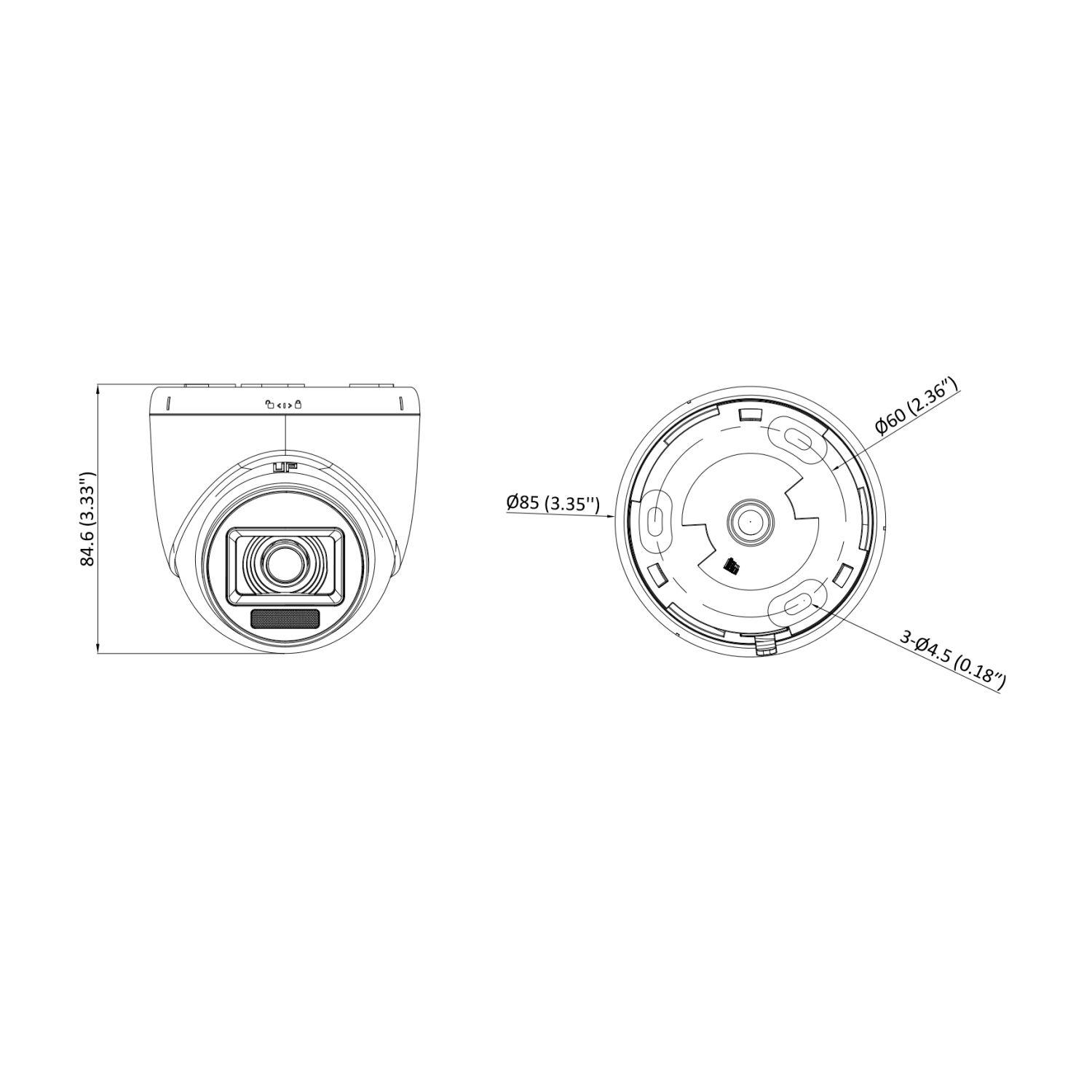 Camara de Seguridad Analoga Domo Hikvision 2MP 2.8MM IR20M-3