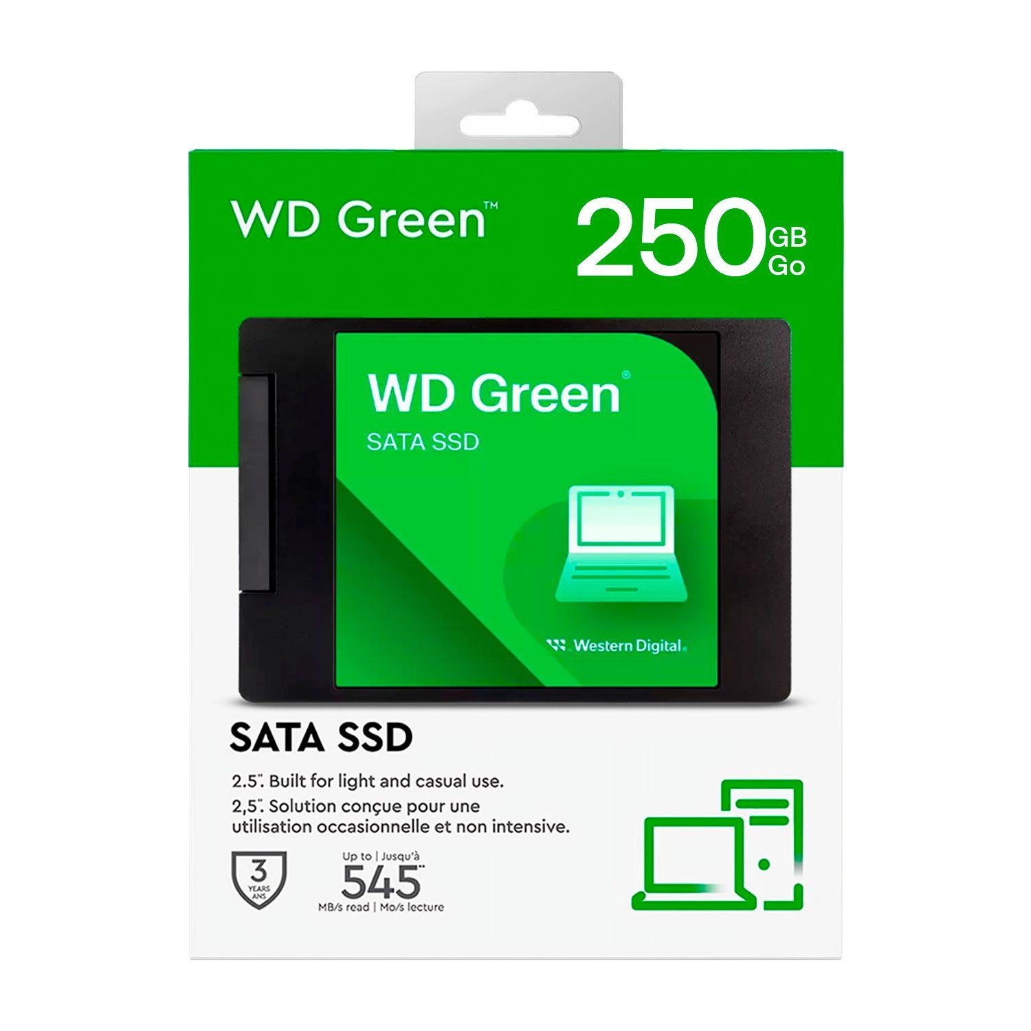 Disco Solido SSD Interno WD Green 250GB SATA III 6Gb/s 2.5in-3