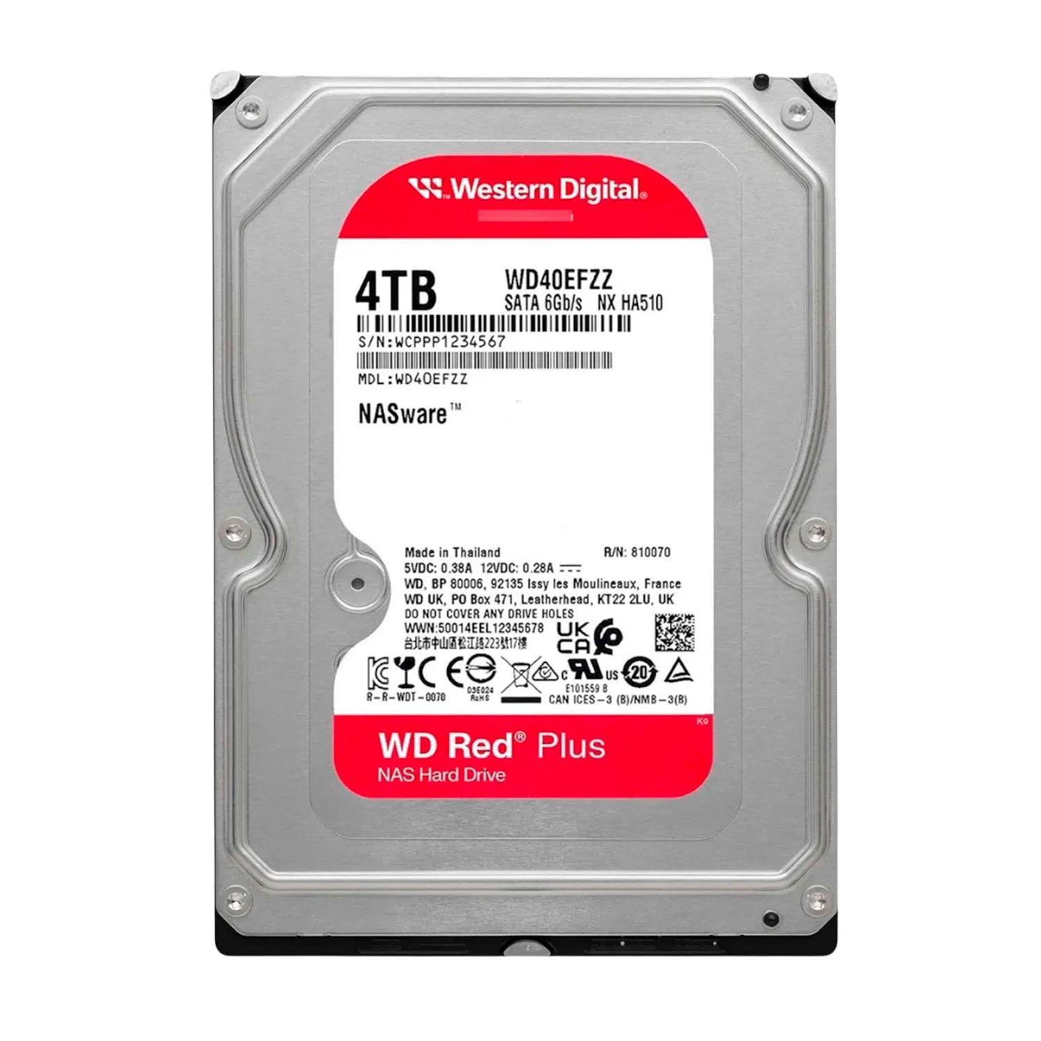 Disco Duro Interno WD Red Plus 4TB 5400 RPM NAS / DVR / NVR-1