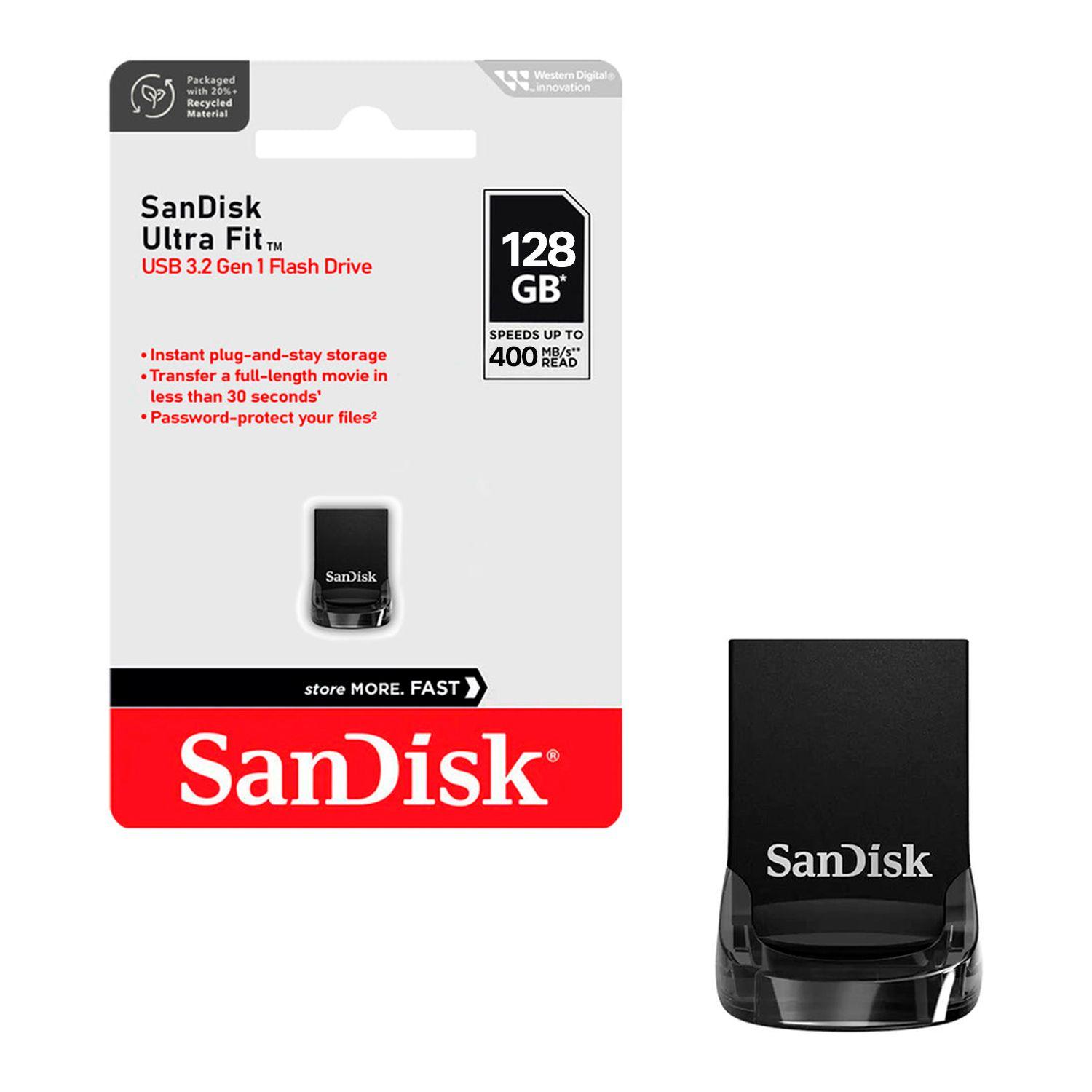 Pendrive USB 3.2 SanDisk 64GB Ultra Fit 130MB/s Mac Windows-0