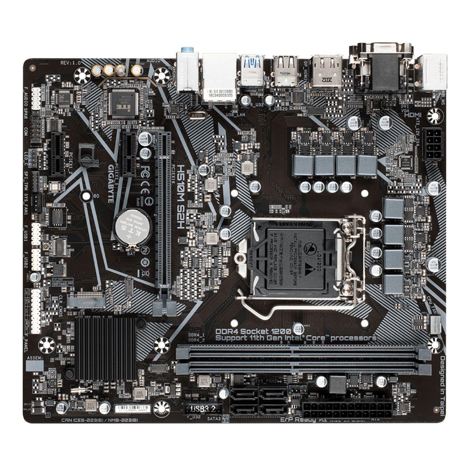 Placa Madre Gigabyte H510M S2H Intel H510 Micro-ATX H510MS2H-2