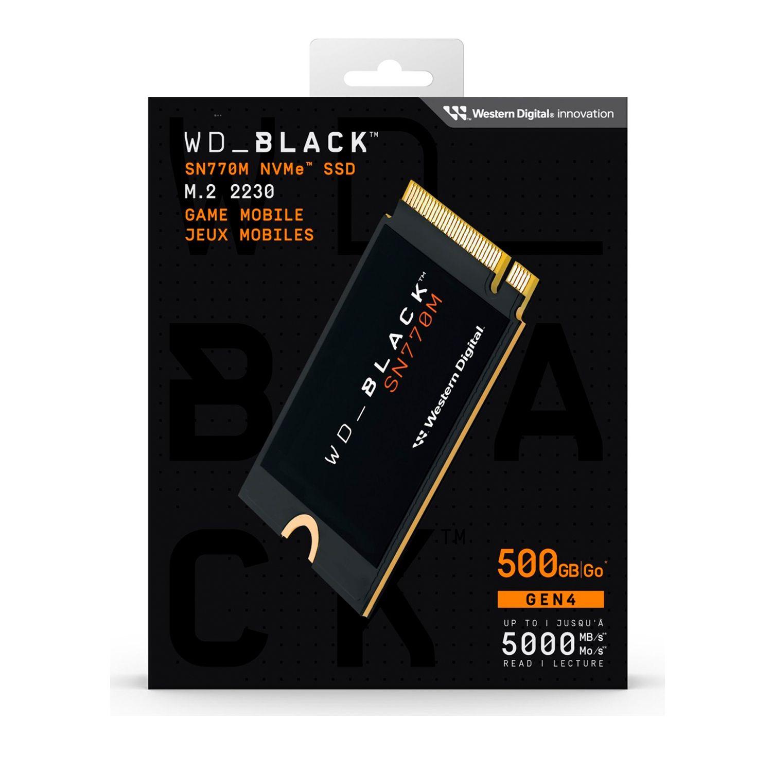 Disco Solido SSD Interno WD Black SN770M 500GB M.2 2230 NVMe-5