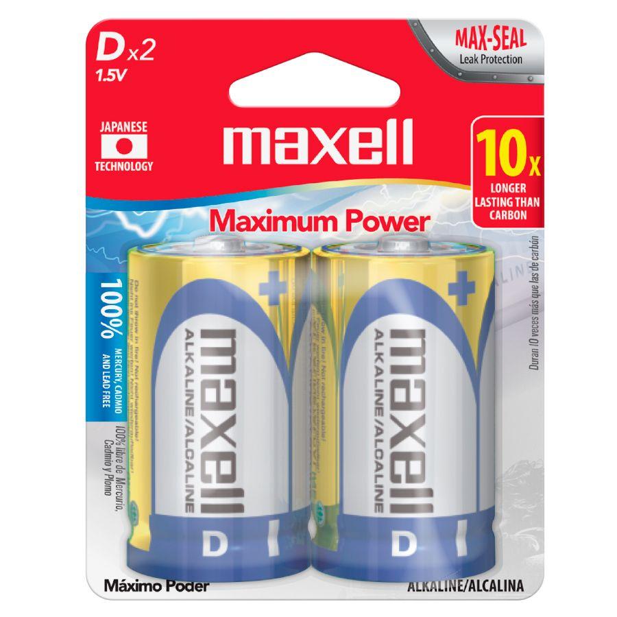 Pilas D LR20 x2 1.5V Alcalina Maxell Durabilidad y Potencia-2