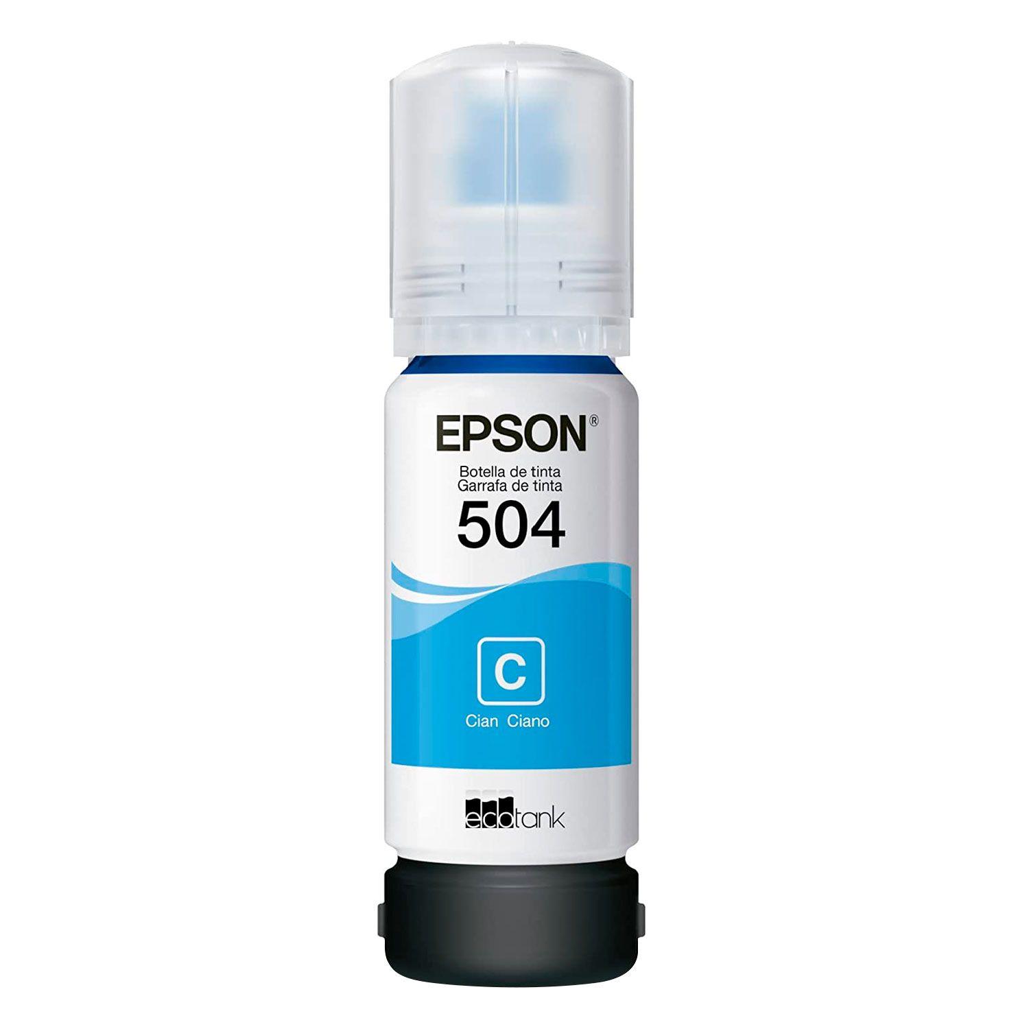 Tinta Botella Epson T504 70ml Ecotank Cyan C13T03N22A-0