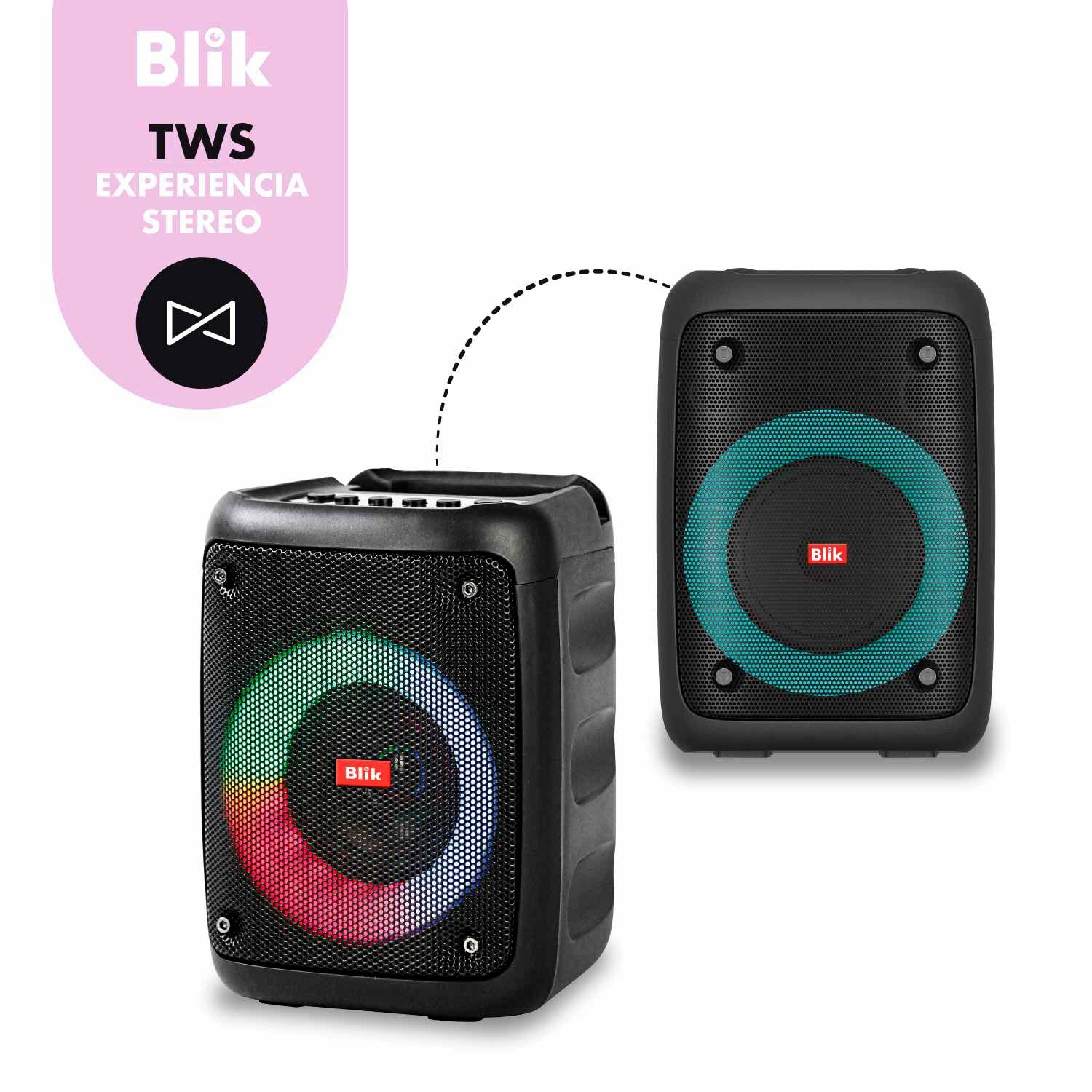 Parlante Karaoke Bluetooth 5.3 Blik Voice Tws RGB 10W RMS-2