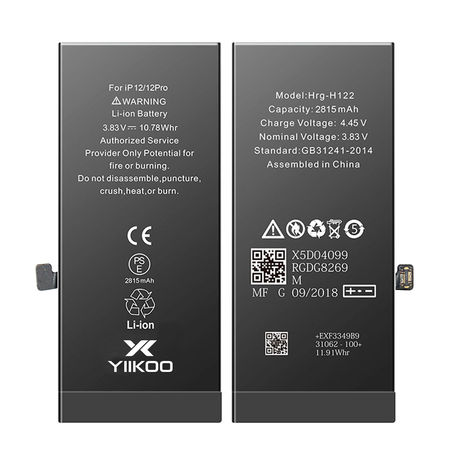 Bateria para iPhone 12 YIIKOO Autoprogramable sin alertas-3