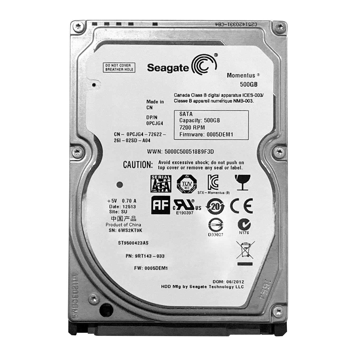 Disco Duro Interno Seagate Momentus 500GB SATA II OPEN BOX-0