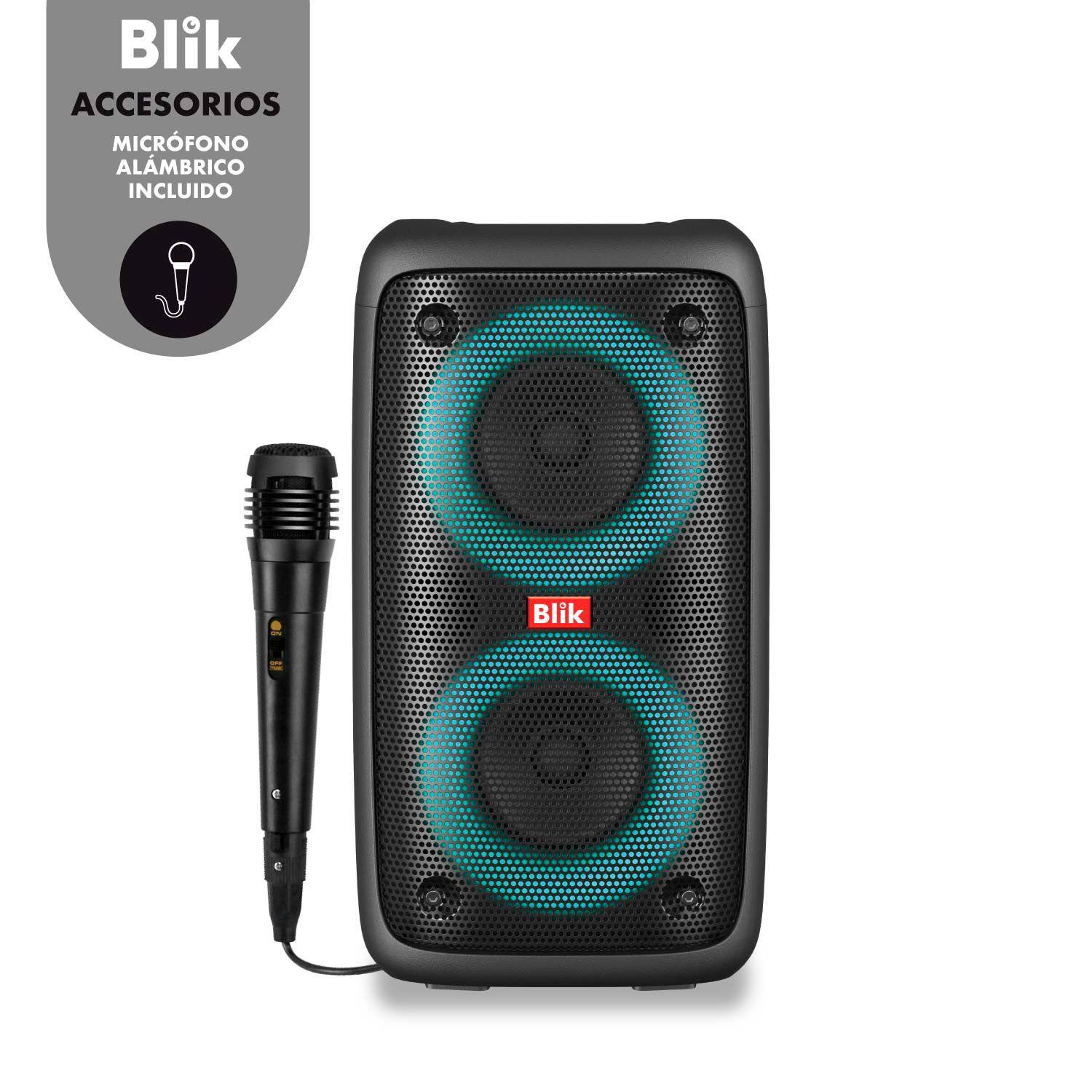 Parlante Karaoke Bluetooth 5.3 Blik Voice 3 Tws RGB 10W RMS-4