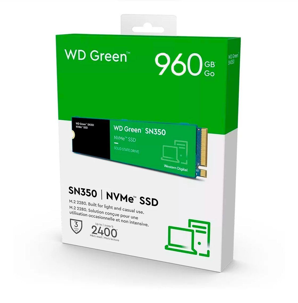 Disco Solido SSD Interno WD Green SN350 960GB M.2 2280 NVMe-3