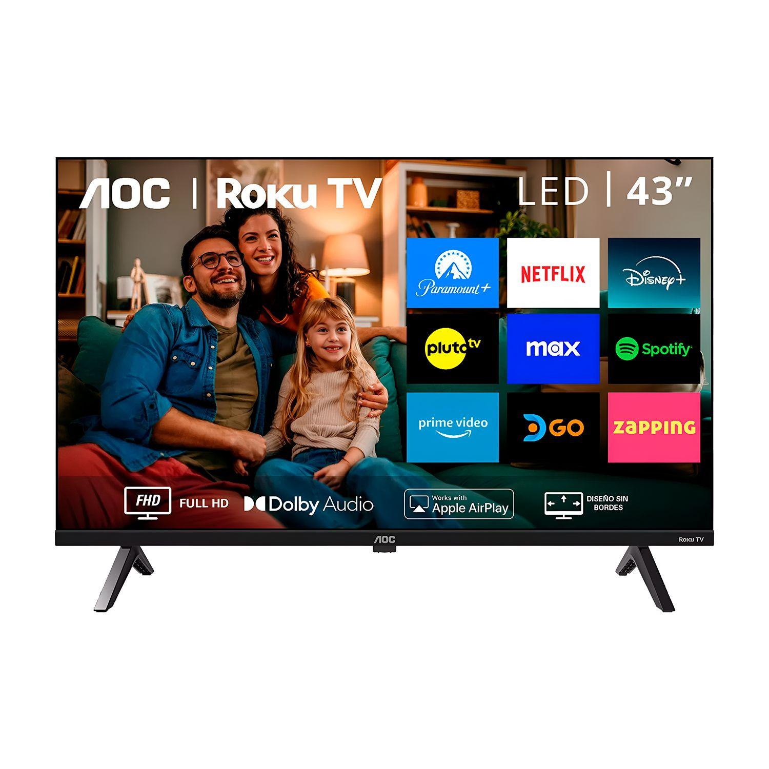 Smart TV 43" AOC Roku TV Series 43S5045 LED HD Wifi HDMI USB-0