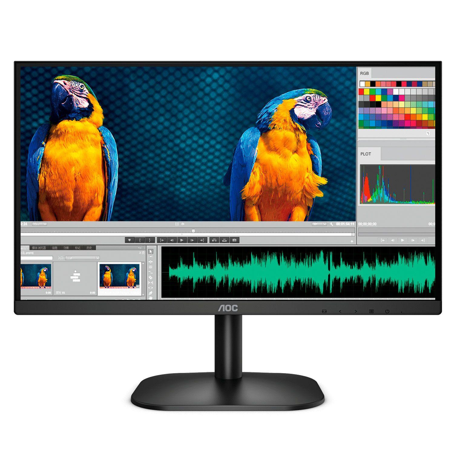 Monitor AOC 24" HDMI Ultra Delgado FHD 75Hz Panel VA 24B2XHM-0
