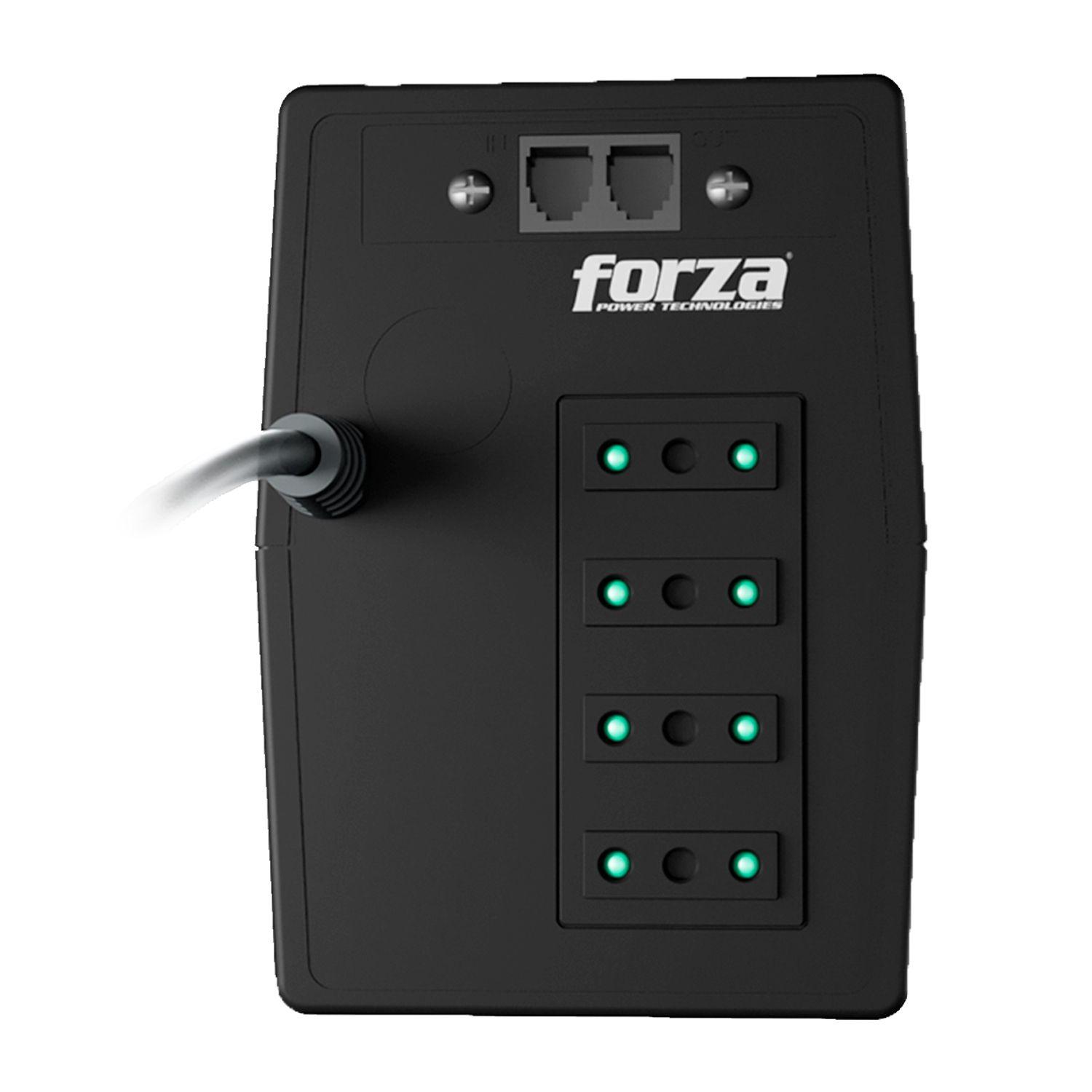 UPS Forza NT-1012C 1000VA/500W 220V 4 Salidas x2 RJ-11-3