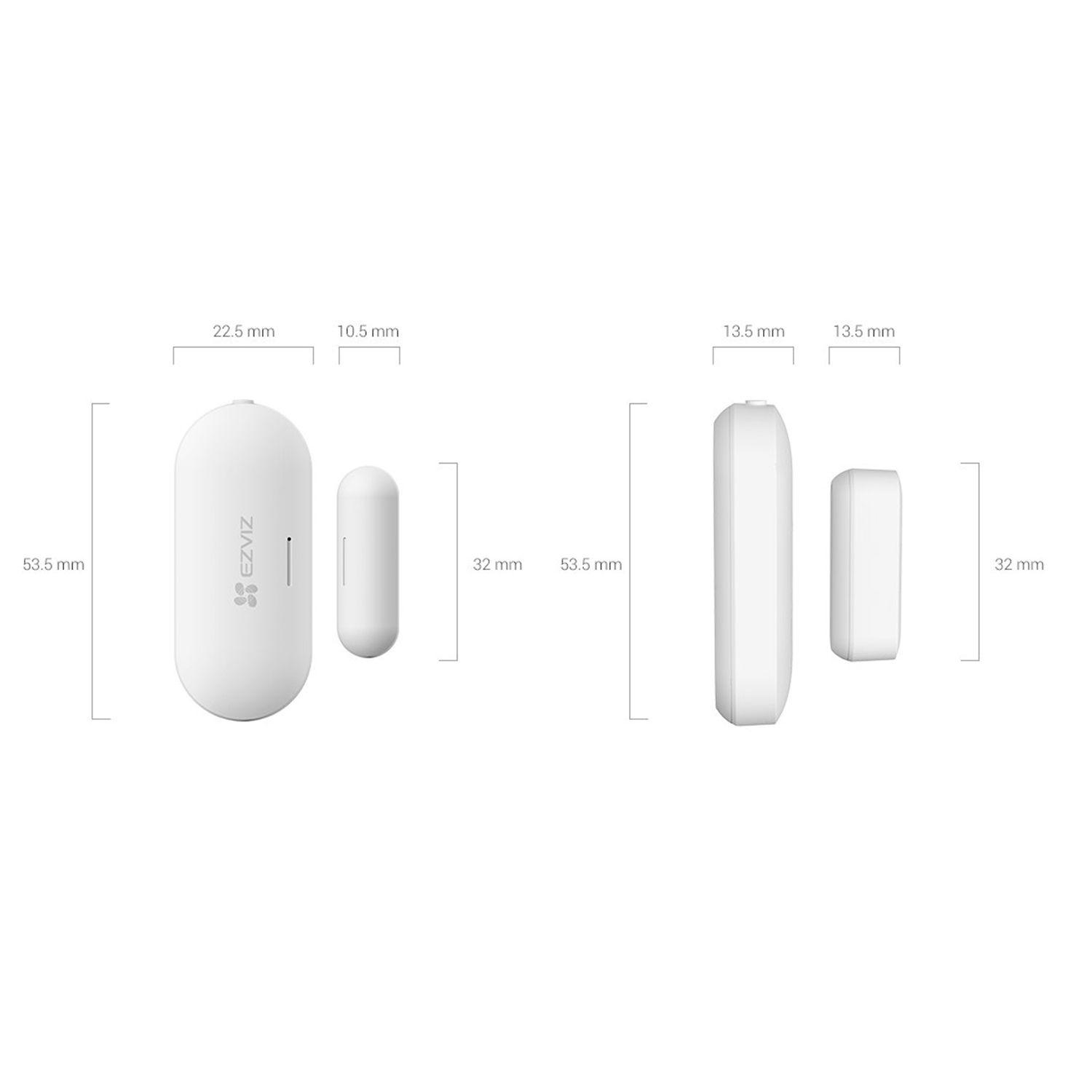 Sensor Magnetico Ezviz Puertas y Ventanas T2C con Alarma-2
