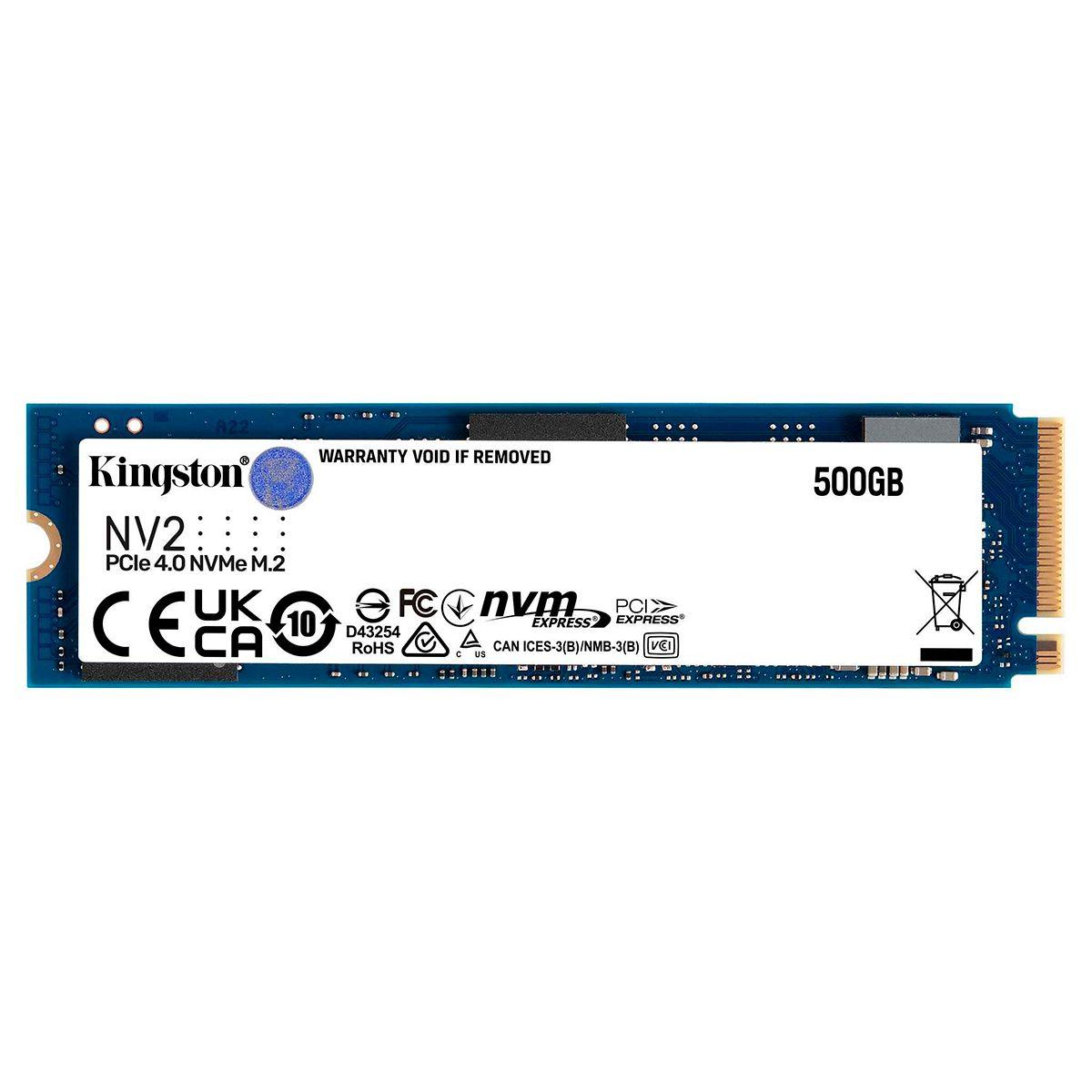 Disco Solido SSD Interno Kingston NV2 500GB M.2 PCIe4.0 NVMe-1