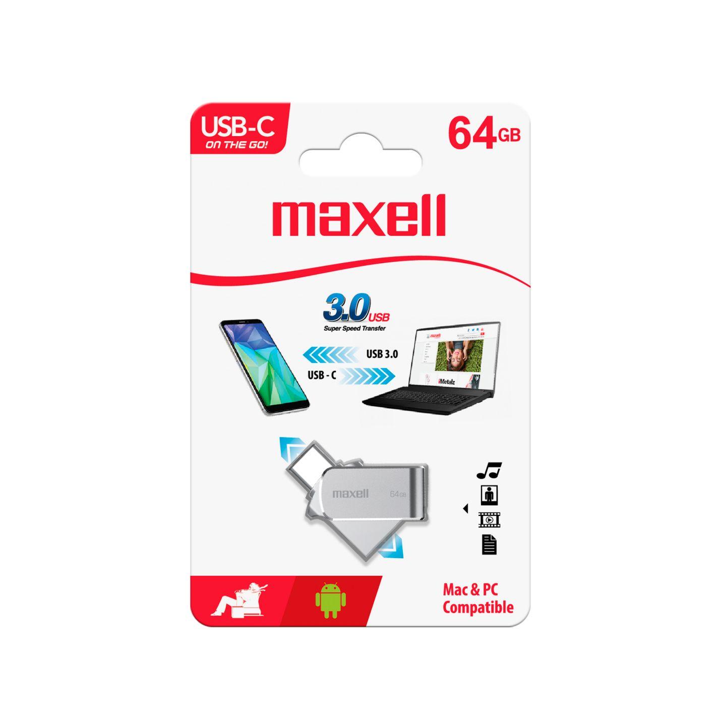 Pendrive USB-C OTG 3.0 64GB Maxell Compatible MAC y Windows-2