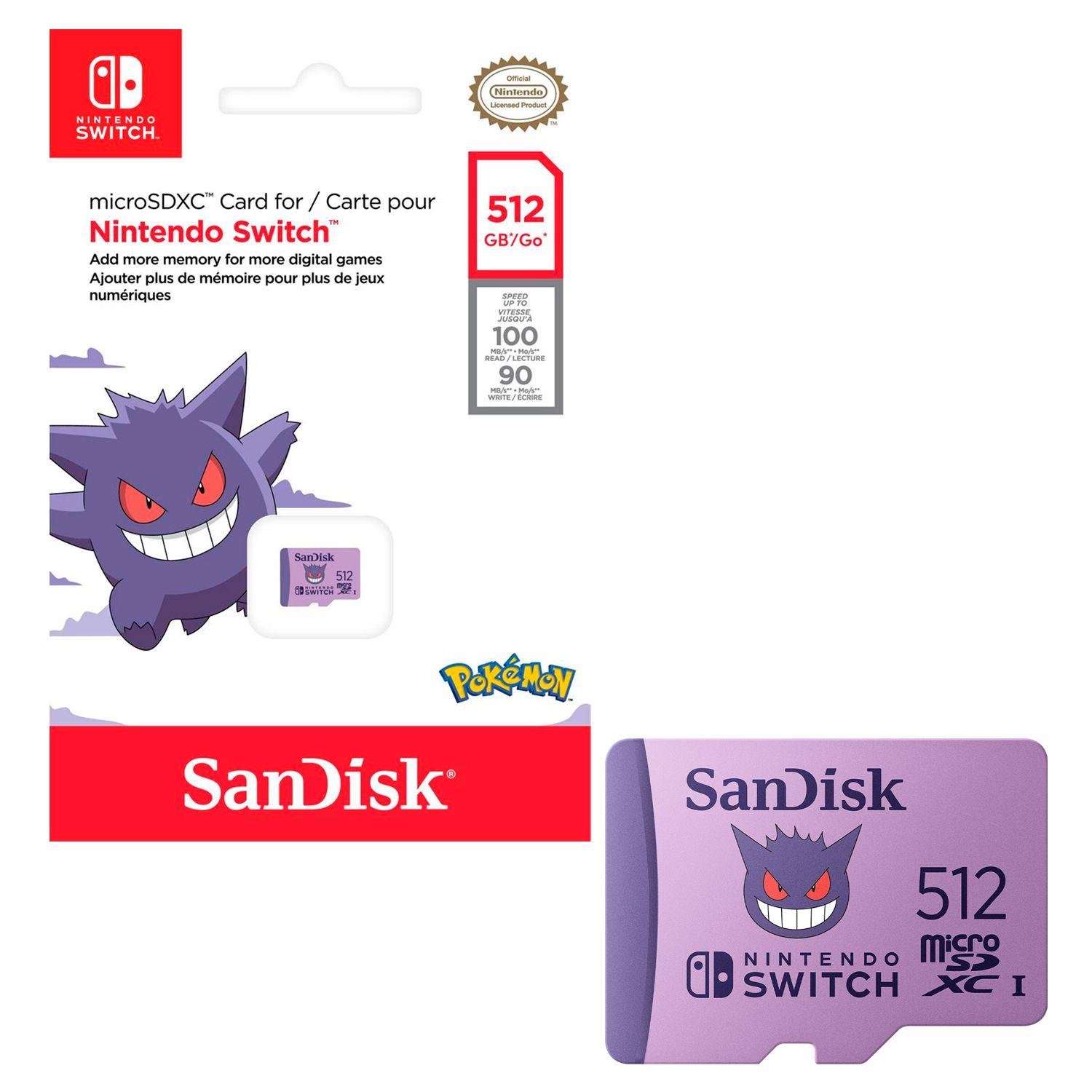 Tarjeta MicroSDXC SanDisk 512GB Nintendo Switch Pokemon 4K-0