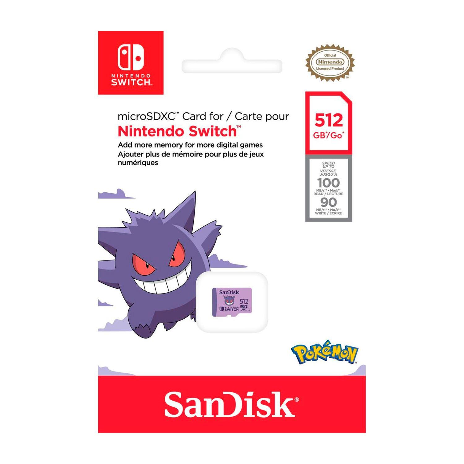 Tarjeta MicroSDXC SanDisk 512GB Nintendo Switch Pokemon 4K-4