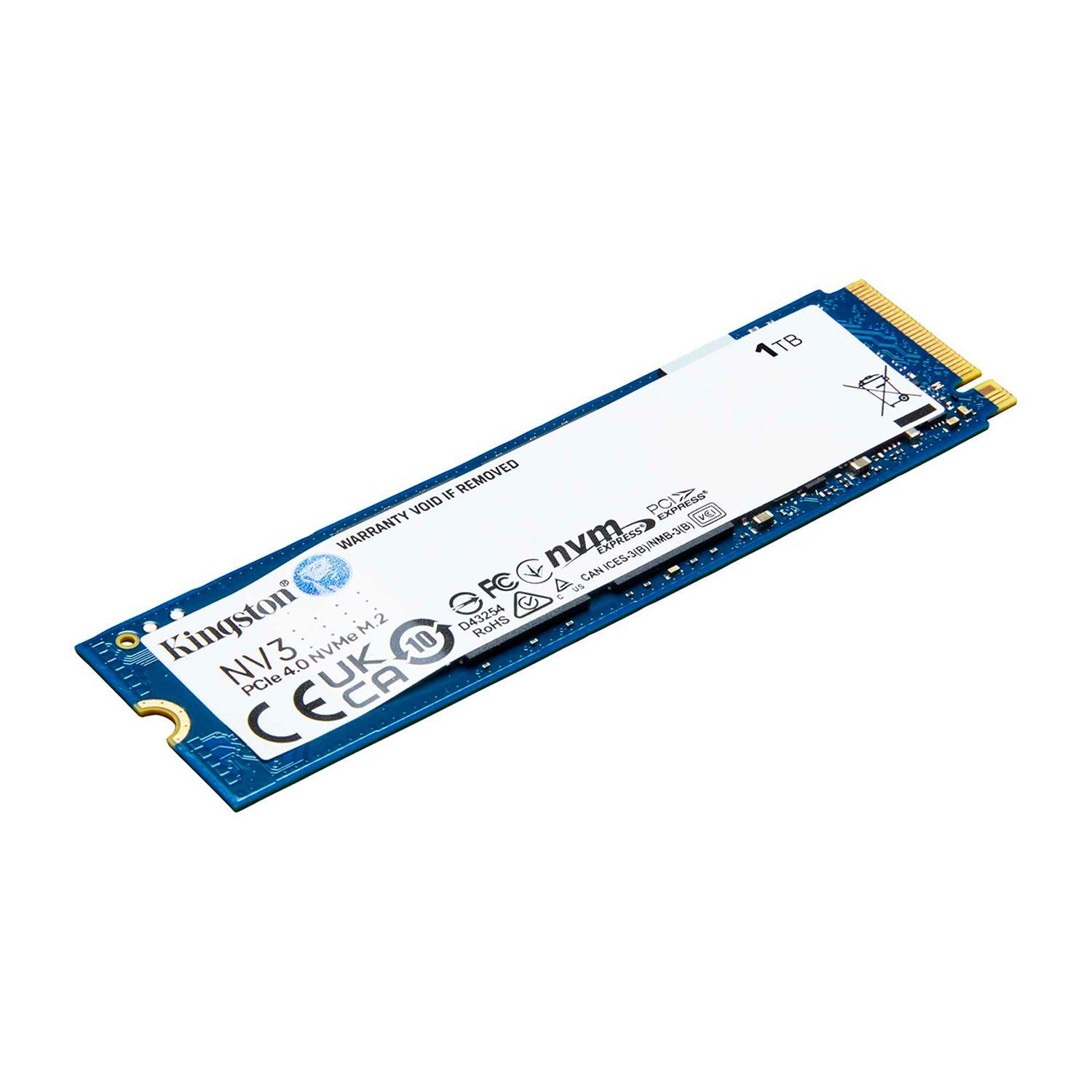 Disco Solido SSD Interno Kingston NV3 1TB M.2 PCIe 4.0 NVMe-2