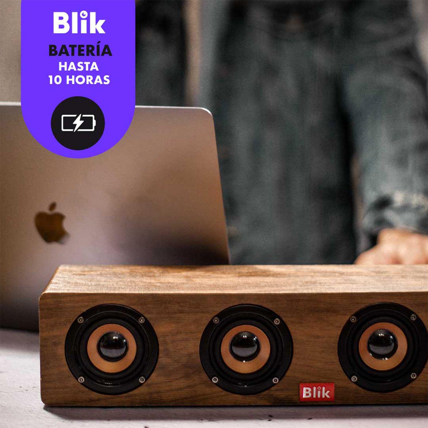 Parlante Portatil Blik Rock Wood Bluetooth 20W RMS 5.3-2