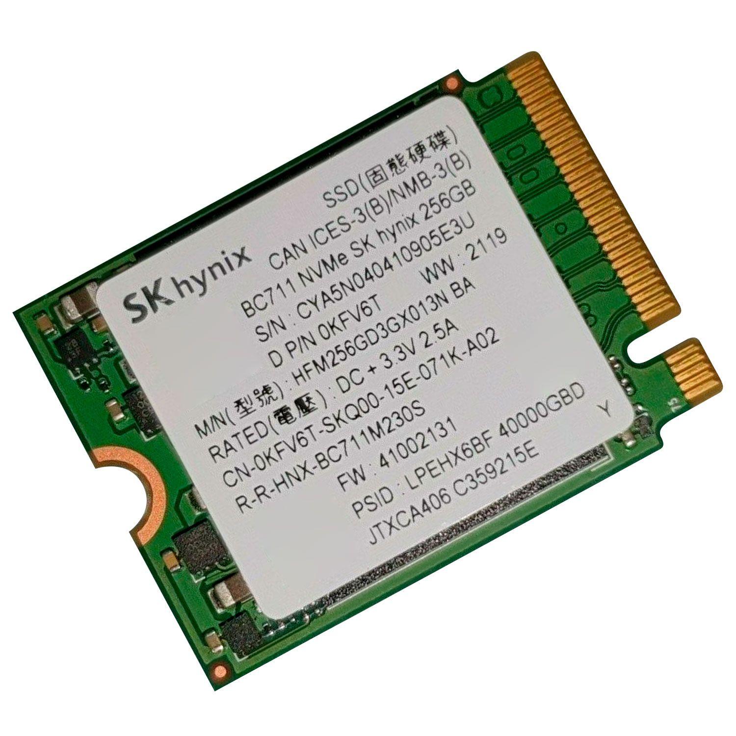 Disco SSD M.2 SK Hynix BC711 NVMe 256GB P/N 0KFV6T Open Box-1