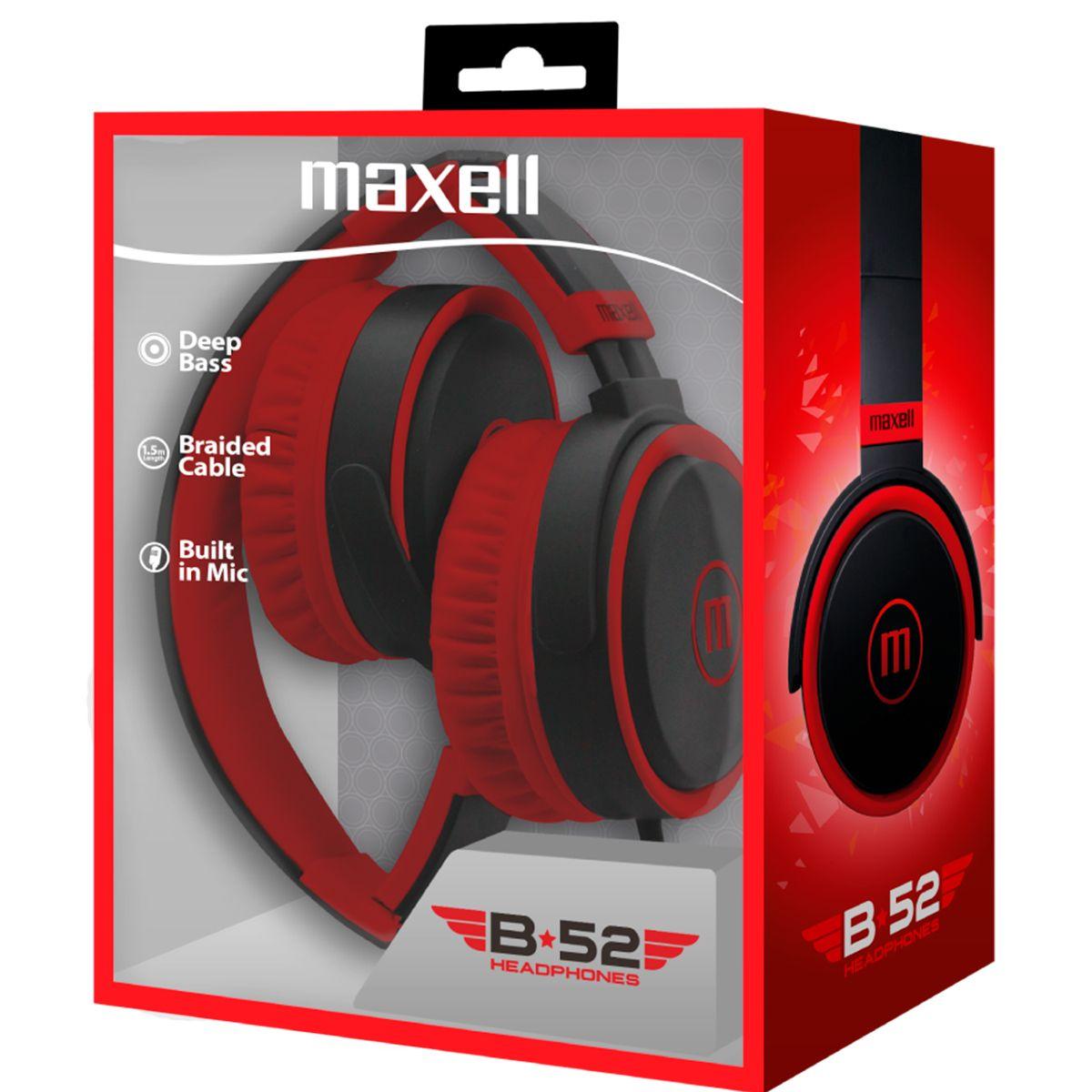 Audifono Plegable HP-B52 Maxell Ajustable Bajo Profundo TRRS-3