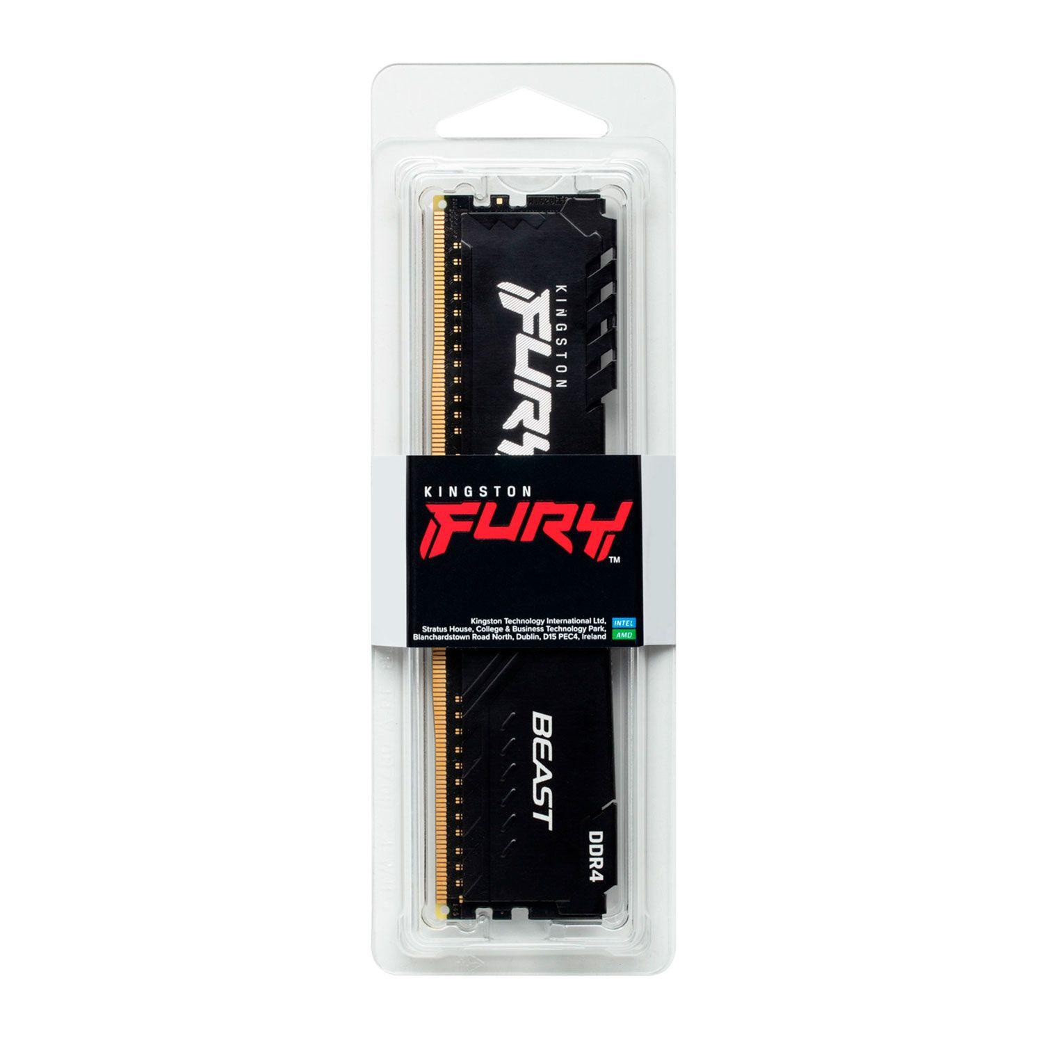 Memoria Ram PC DDR4 16GB Kingston FURY Beast KF432C16BB1/16-3