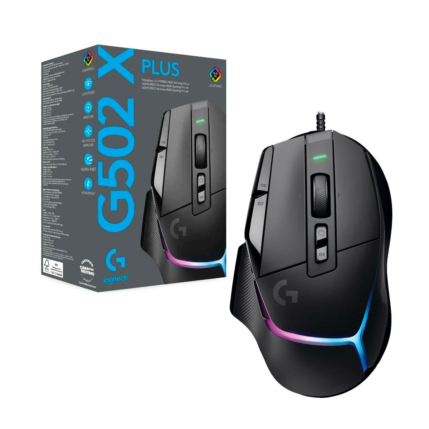 Mouse Gamer Inalambrico Logitech G502 X Plus Lightspeed RGB-0