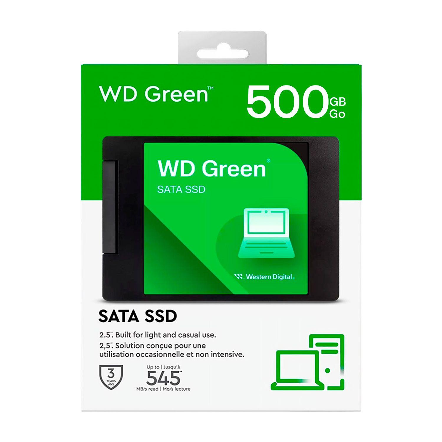 Disco Solido SSD Interno WD Green 500GB SATA III 6Gb/s 2.5in-3