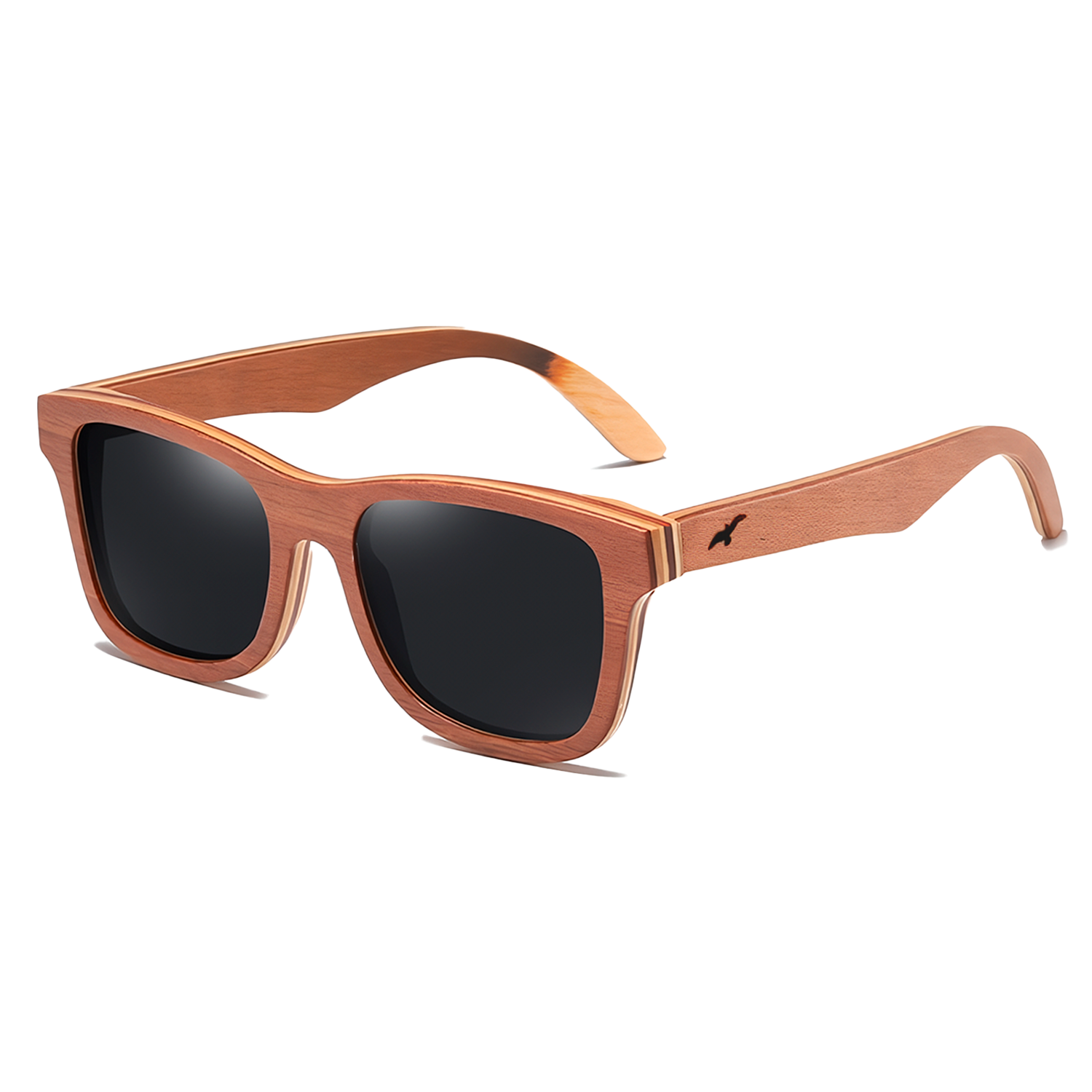 Lentes De Sol De Madera Chanquiuque Café Niba-0