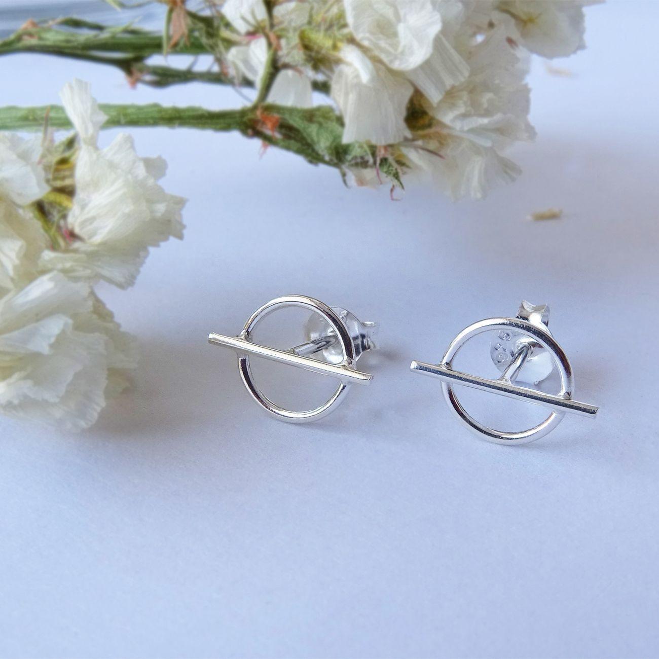 Aros Aritos de Plata 925 Mini Circulo Aureo - Mabelita-2
