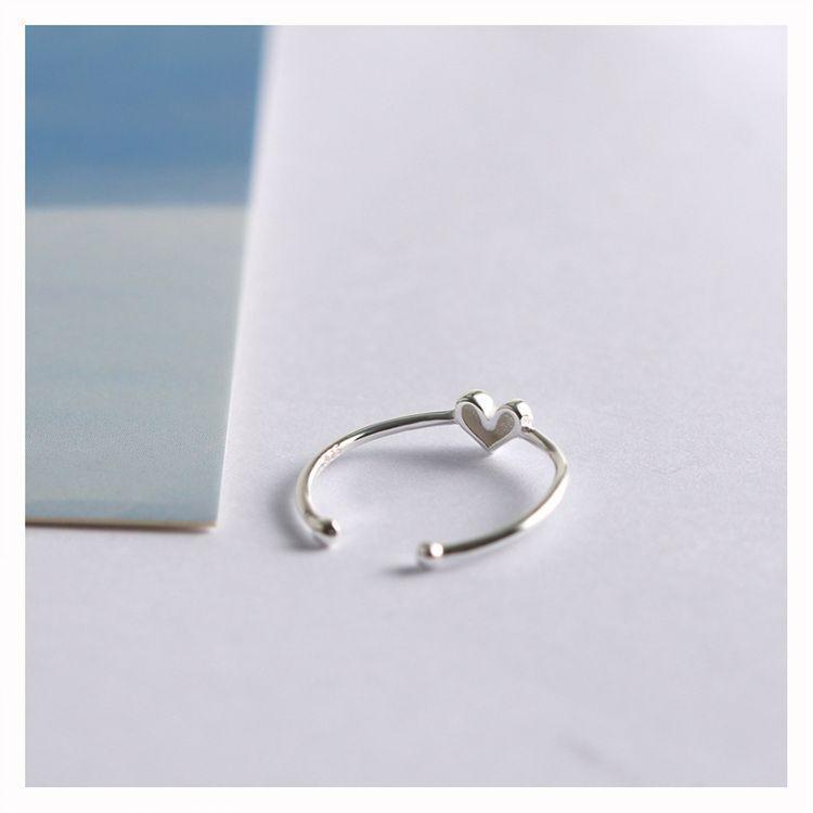 Anillo Ajustable Corazón Plata 925 - MABELITA-2