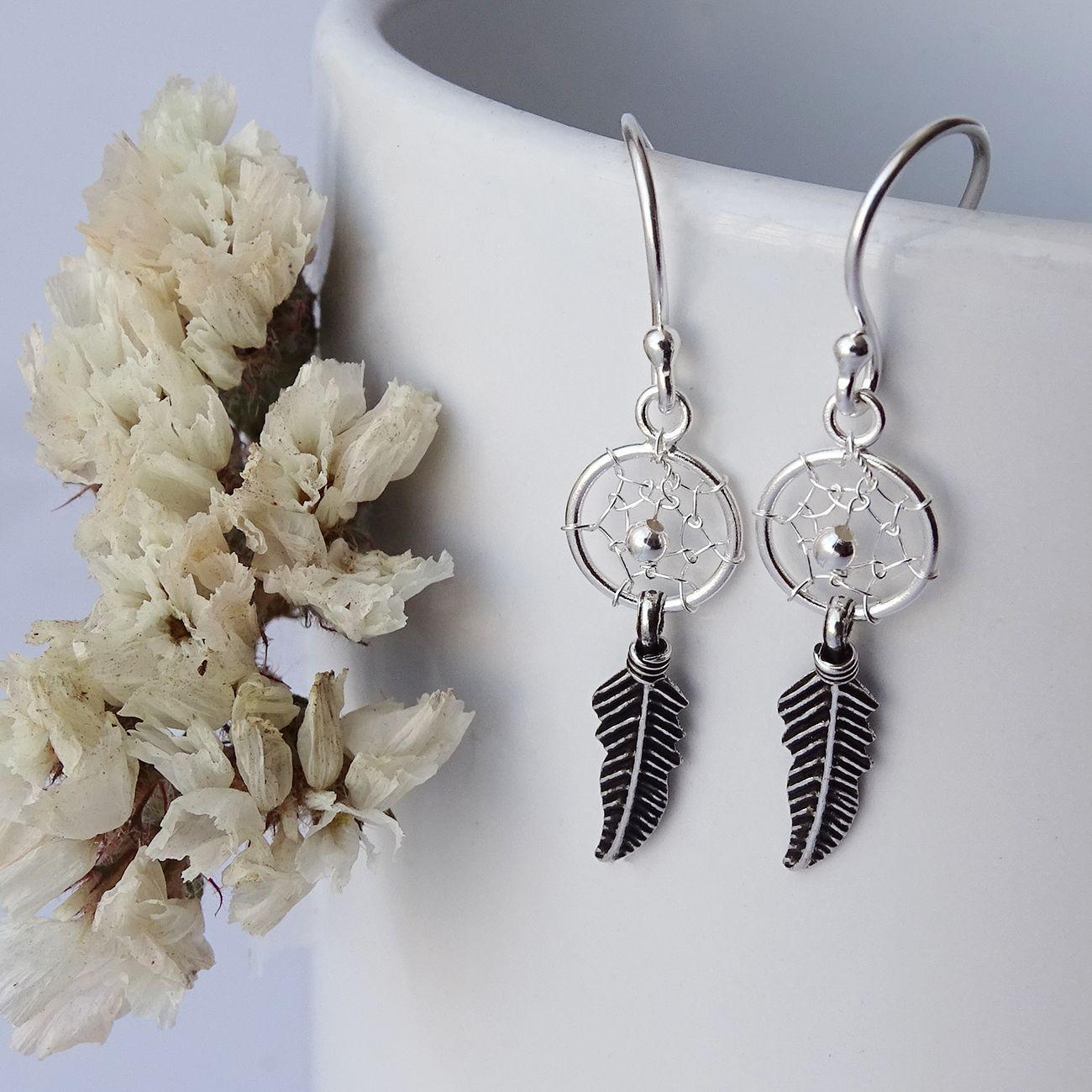 Aros De Plata 925 Miniatrapasueños - MABELITA-2