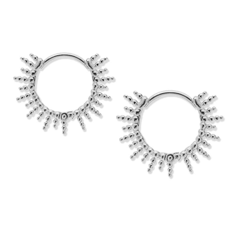 Aros De Plata Sol Plateado - MABELITA-0