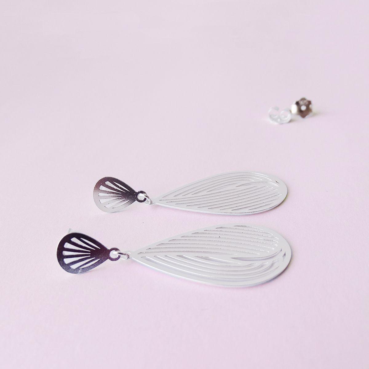 Aros De Plata 925 Gotas Elena - Mabelita-1